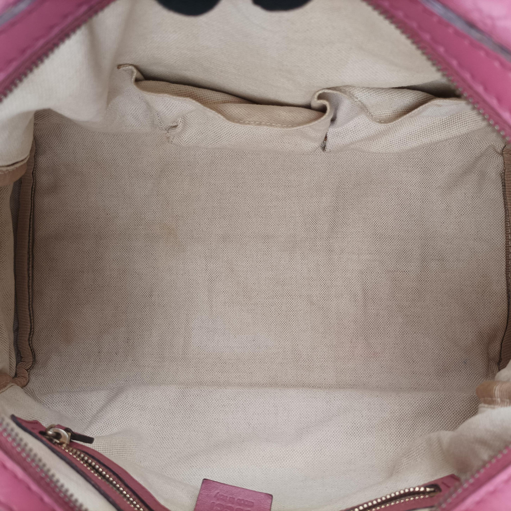 Secondhand Gucci Sherry Line Pink Leather 247205 handbag | stylenewstar