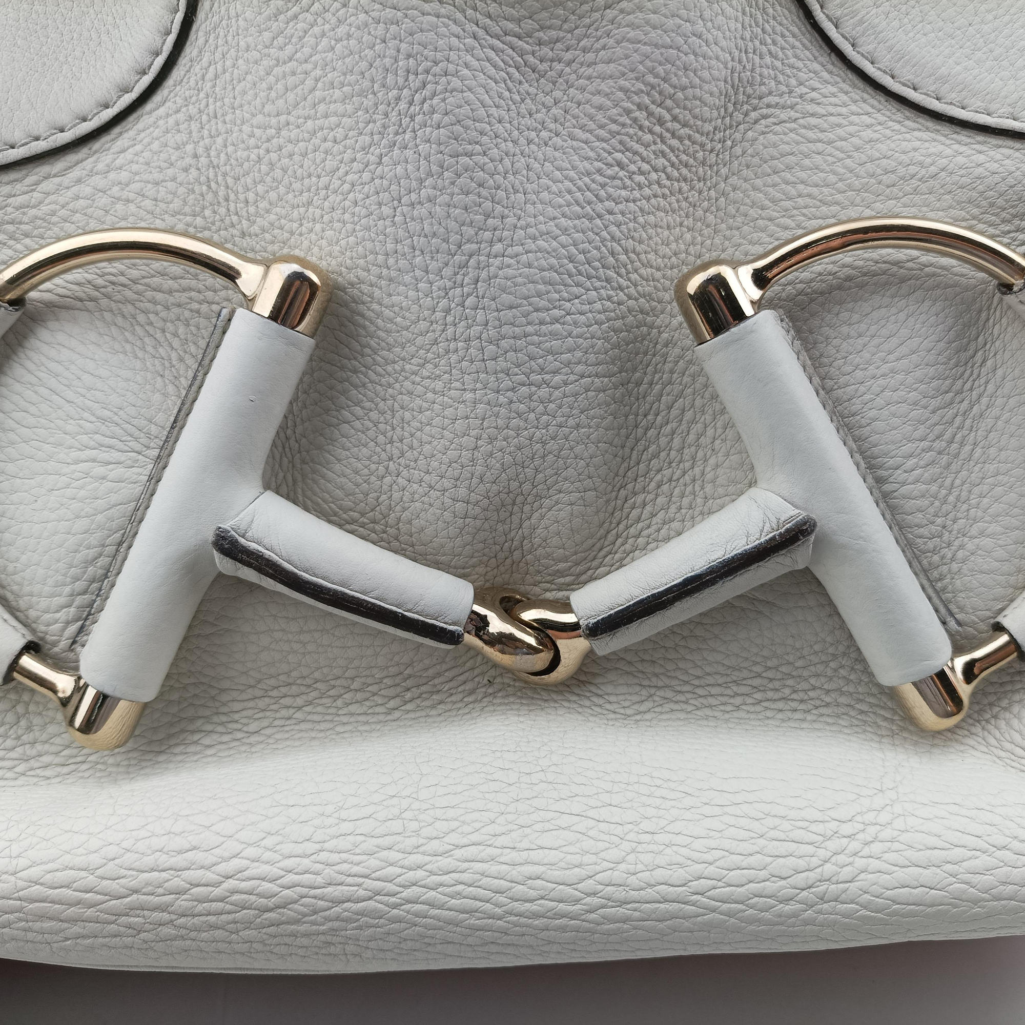 Vintage Gucci Heritage Horsebit Hobo White Leather 247604 shoulderbag | stylenewstar