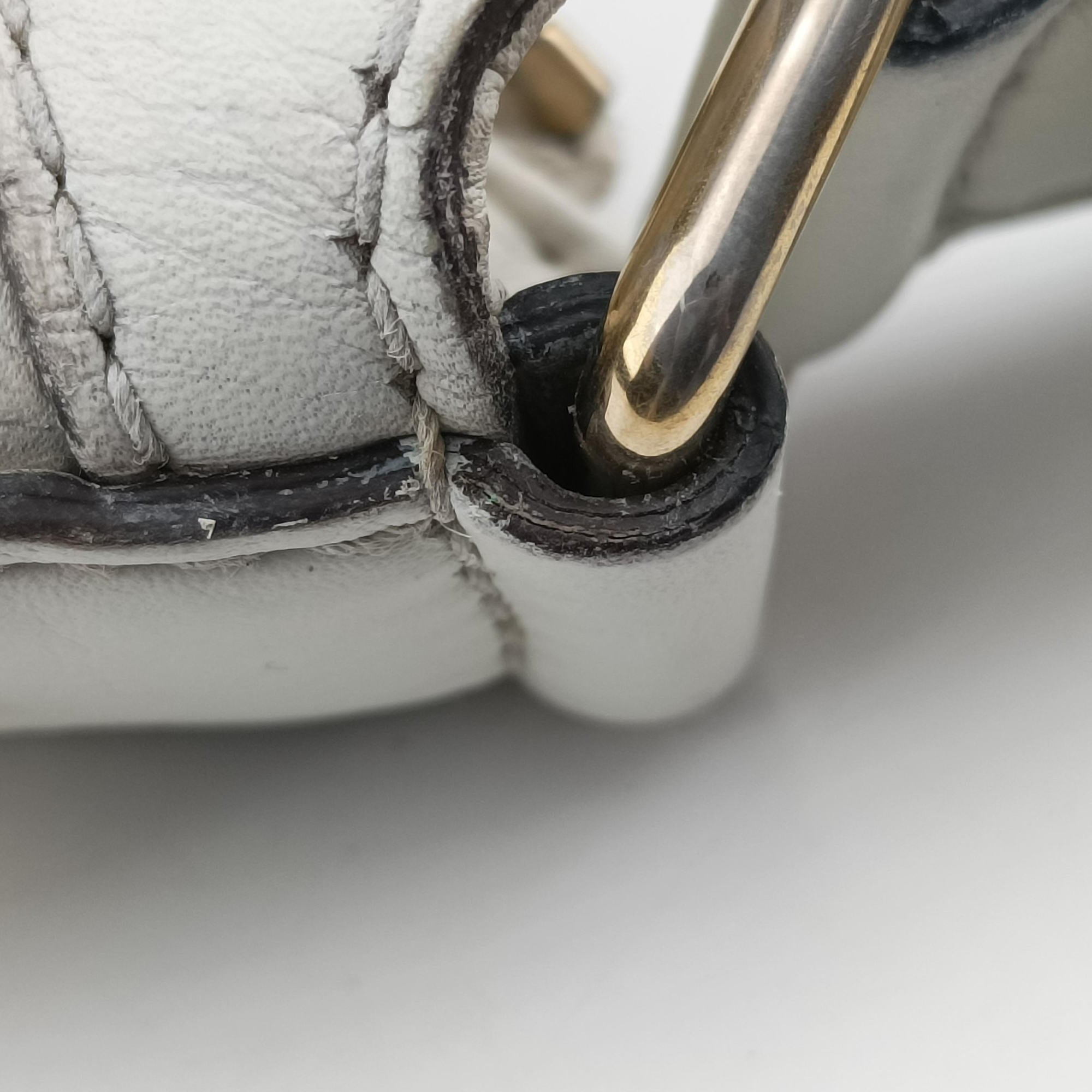 Vintage Gucci Heritage Horsebit Hobo White Leather 247604 shoulderbag | stylenewstar