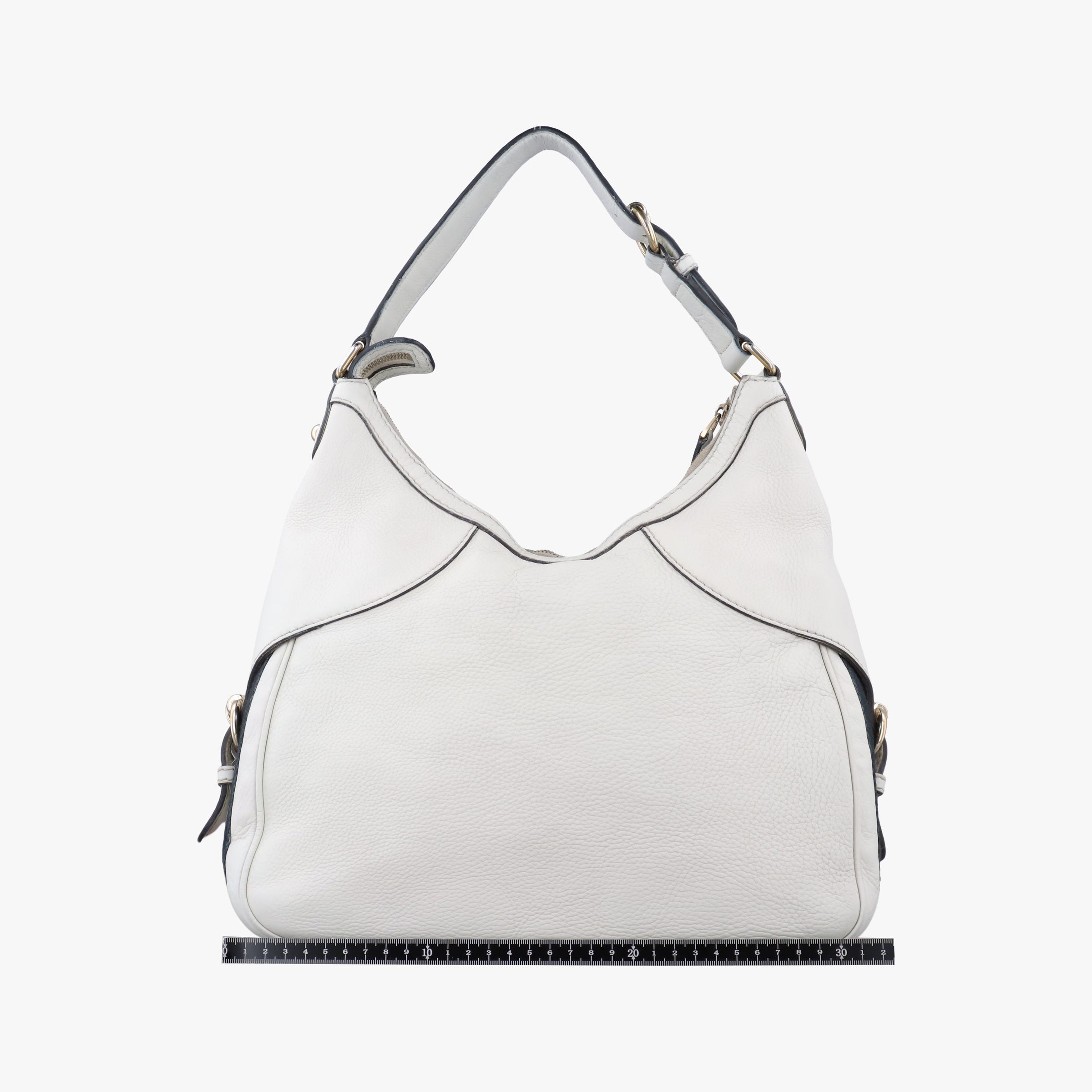 Vintage Gucci Heritage Horsebit Hobo White Leather 247604 shoulderbag | stylenewstar
