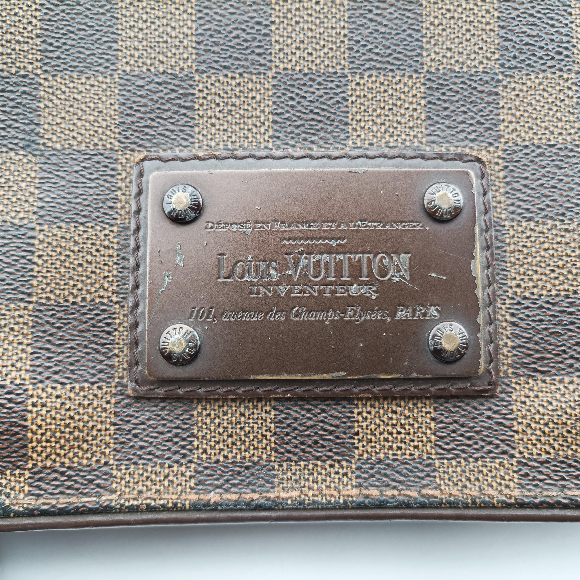 Pre-owned Louis Vuitton BROOKLYN EBENE Damier Canvas N51210 shoulderbag | stylenewstar