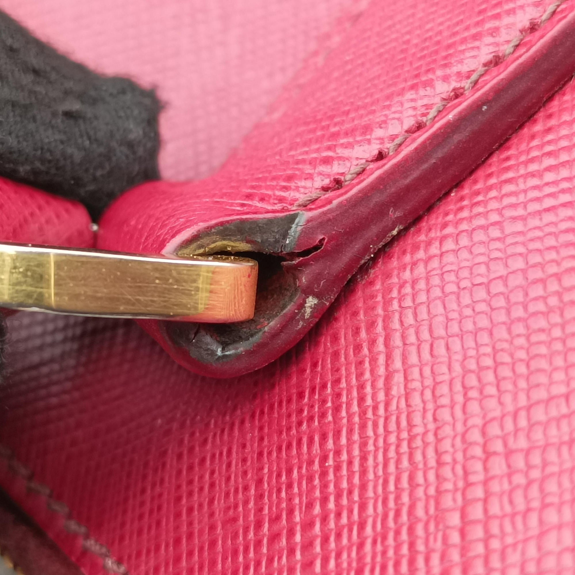 Secondhand Prada Galleria Front Pocket Red SAFFIANO Leather BN2674 shoulderbag | stylenewstar