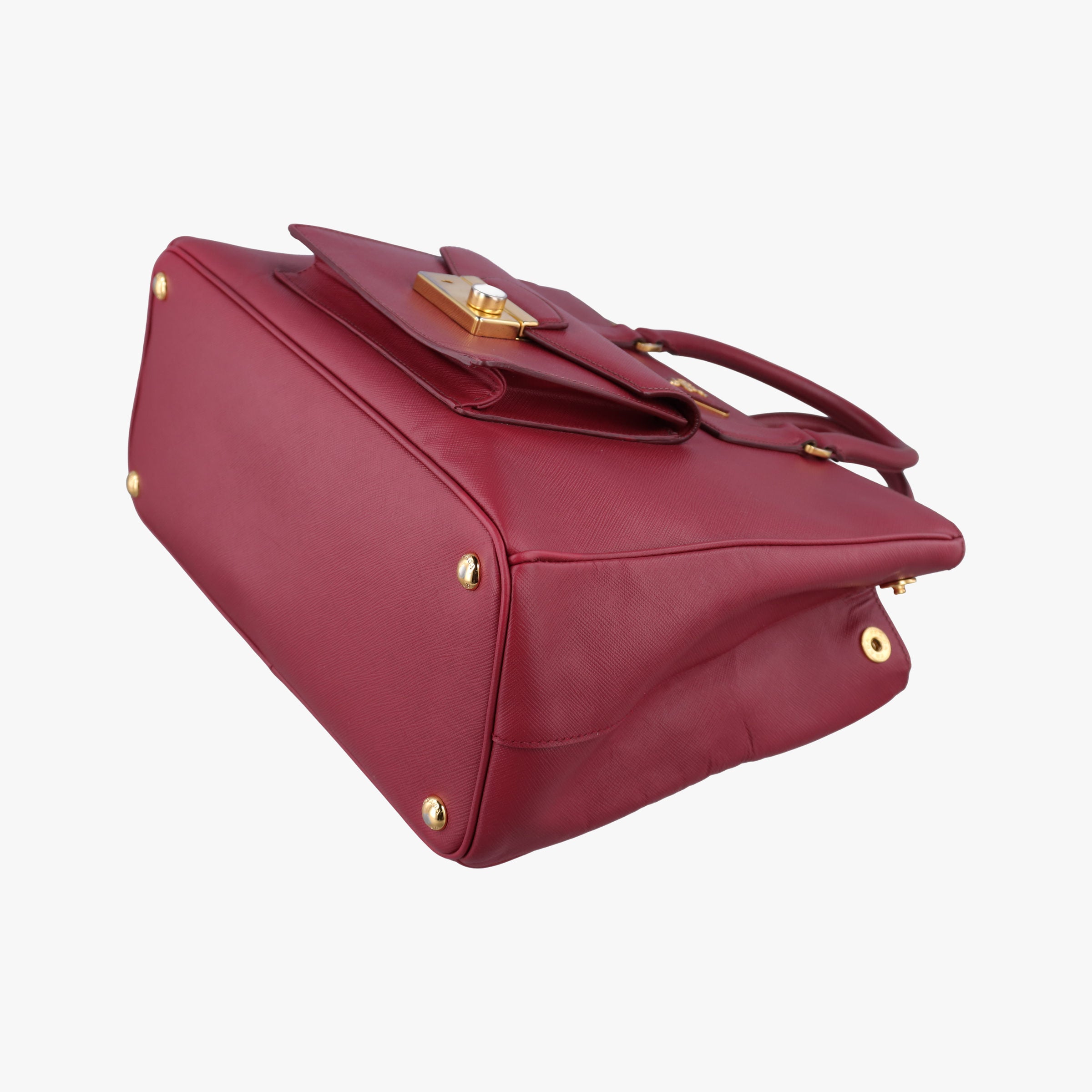 Secondhand Prada Galleria Front Pocket Red SAFFIANO Leather BN2674 shoulderbag | stylenewstar