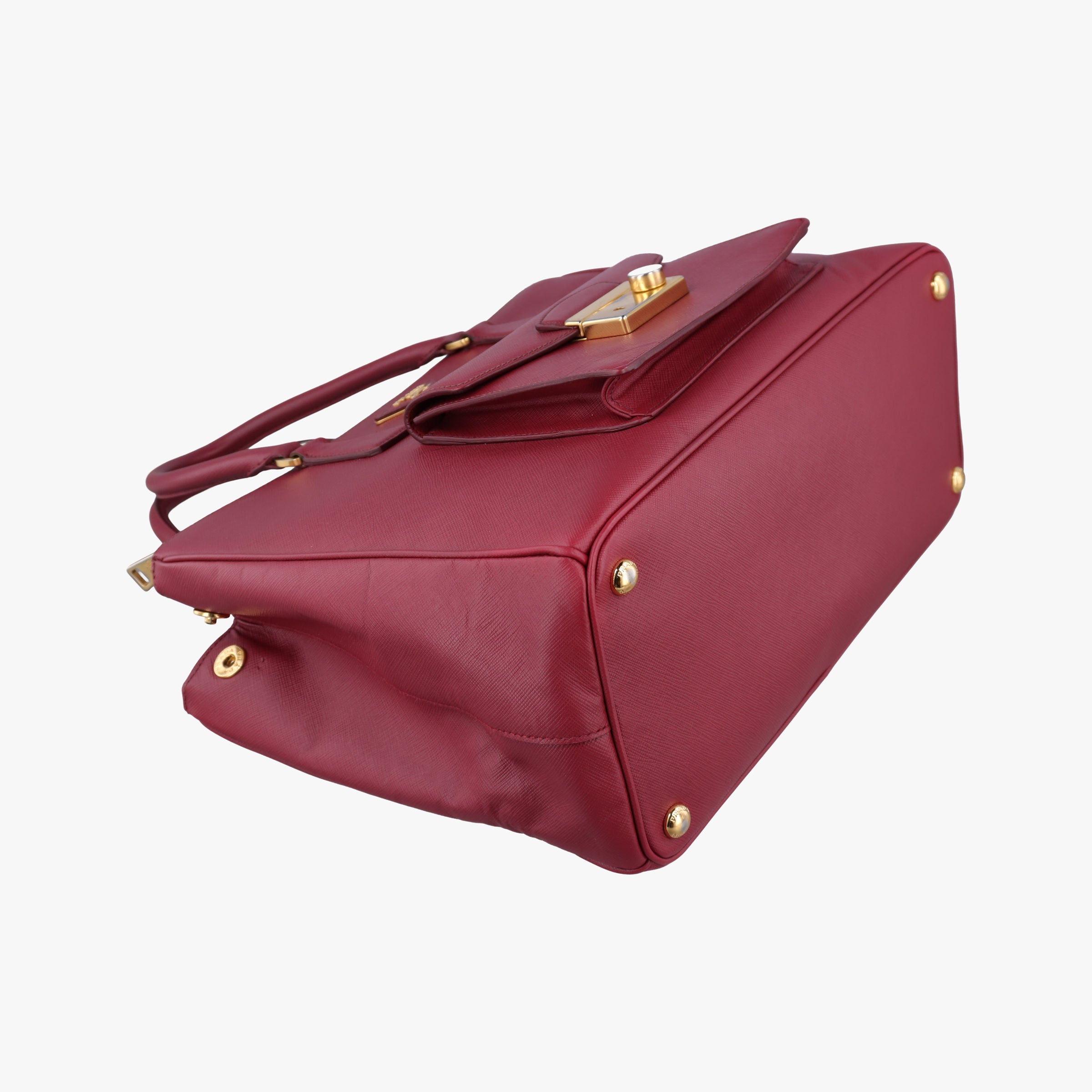 Secondhand Prada Galleria Front Pocket Red SAFFIANO Leather BN2674 shoulderbag | stylenewstar