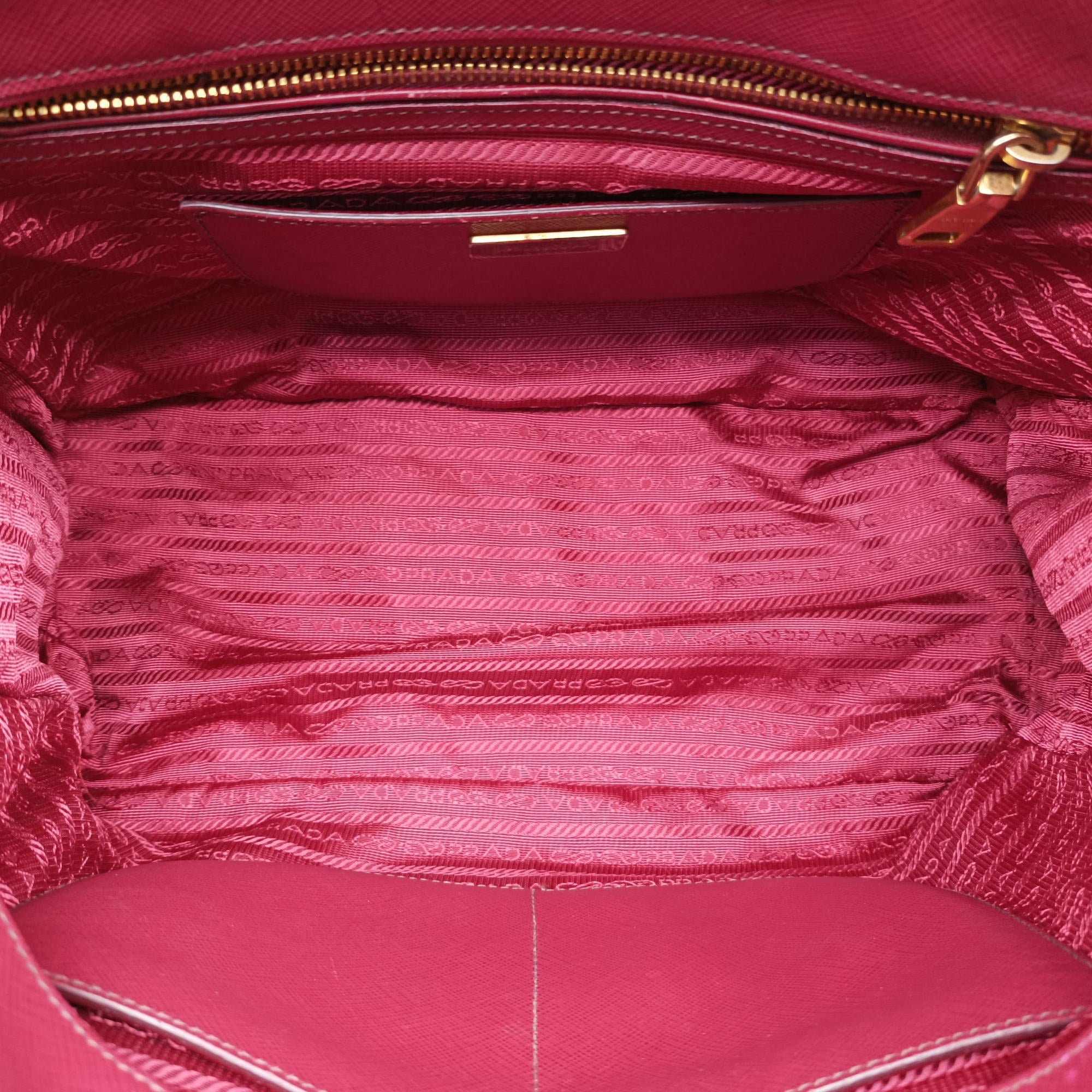 Secondhand Prada Galleria Front Pocket Red SAFFIANO Leather BN2674 shoulderbag | stylenewstar