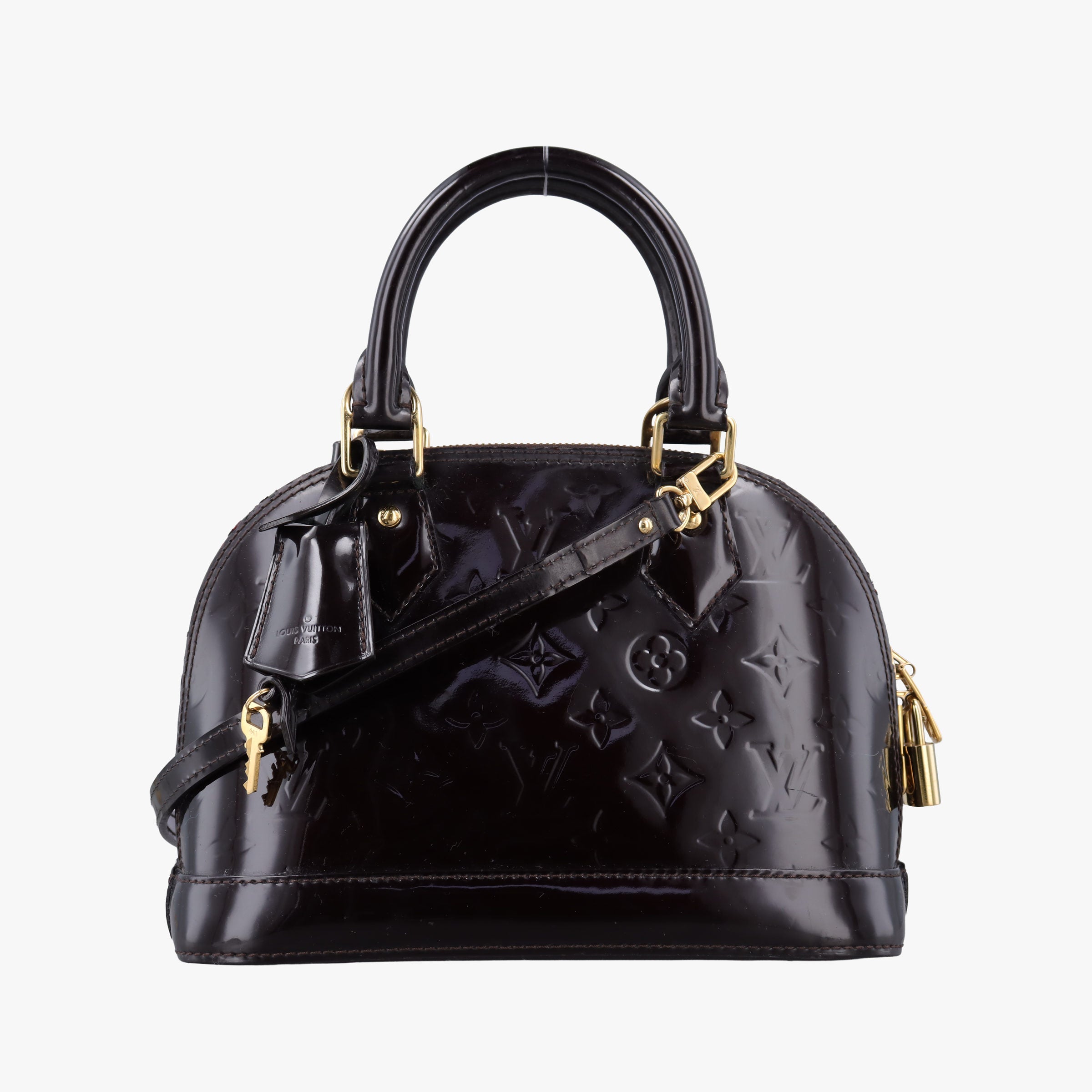 Pre-owned Louis Vuitton Alma BB Amarante Vernis M91678 shoulderbag | stylenewstar