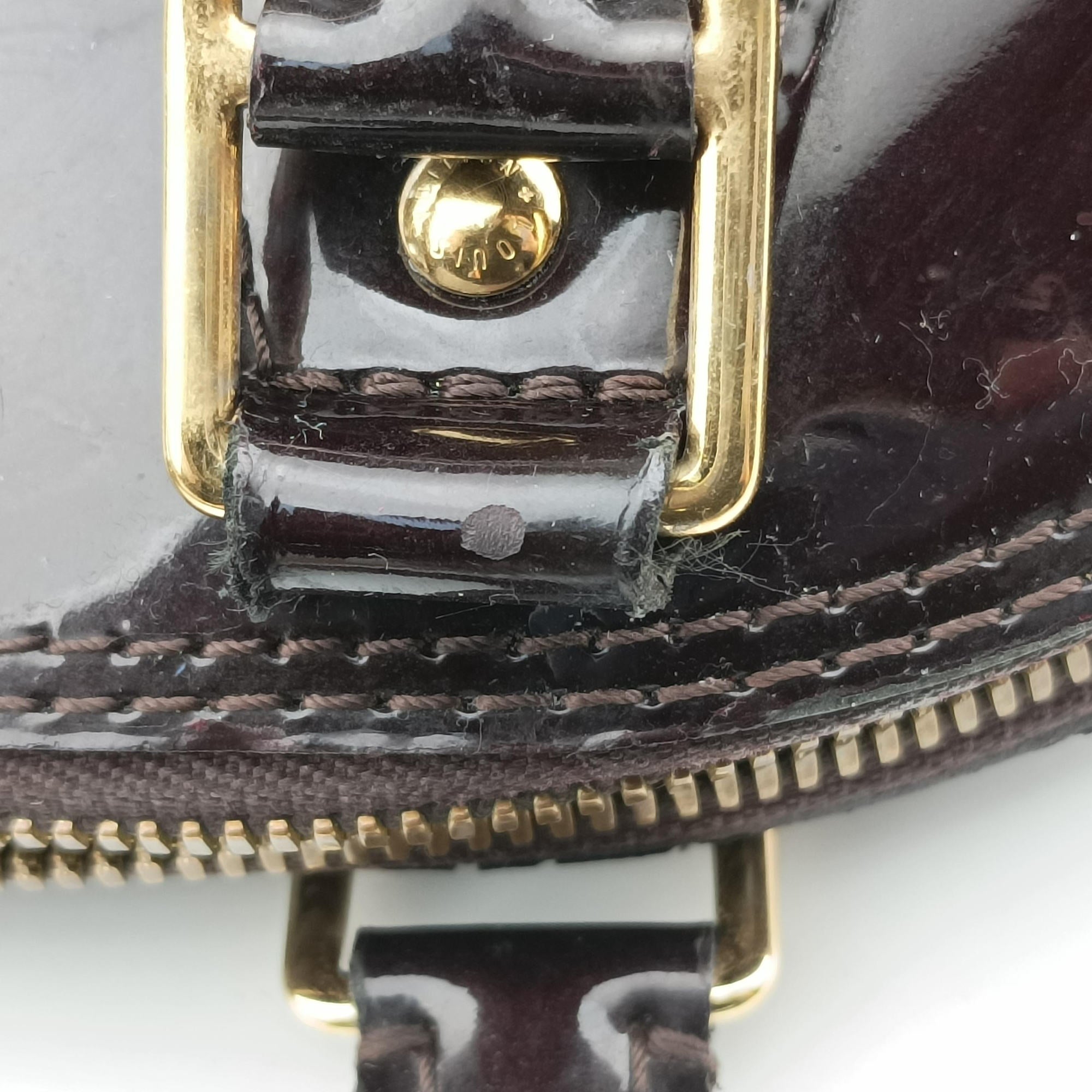 Pre-owned Louis Vuitton Alma BB Amarante Vernis M91678 shoulderbag | stylenewstar