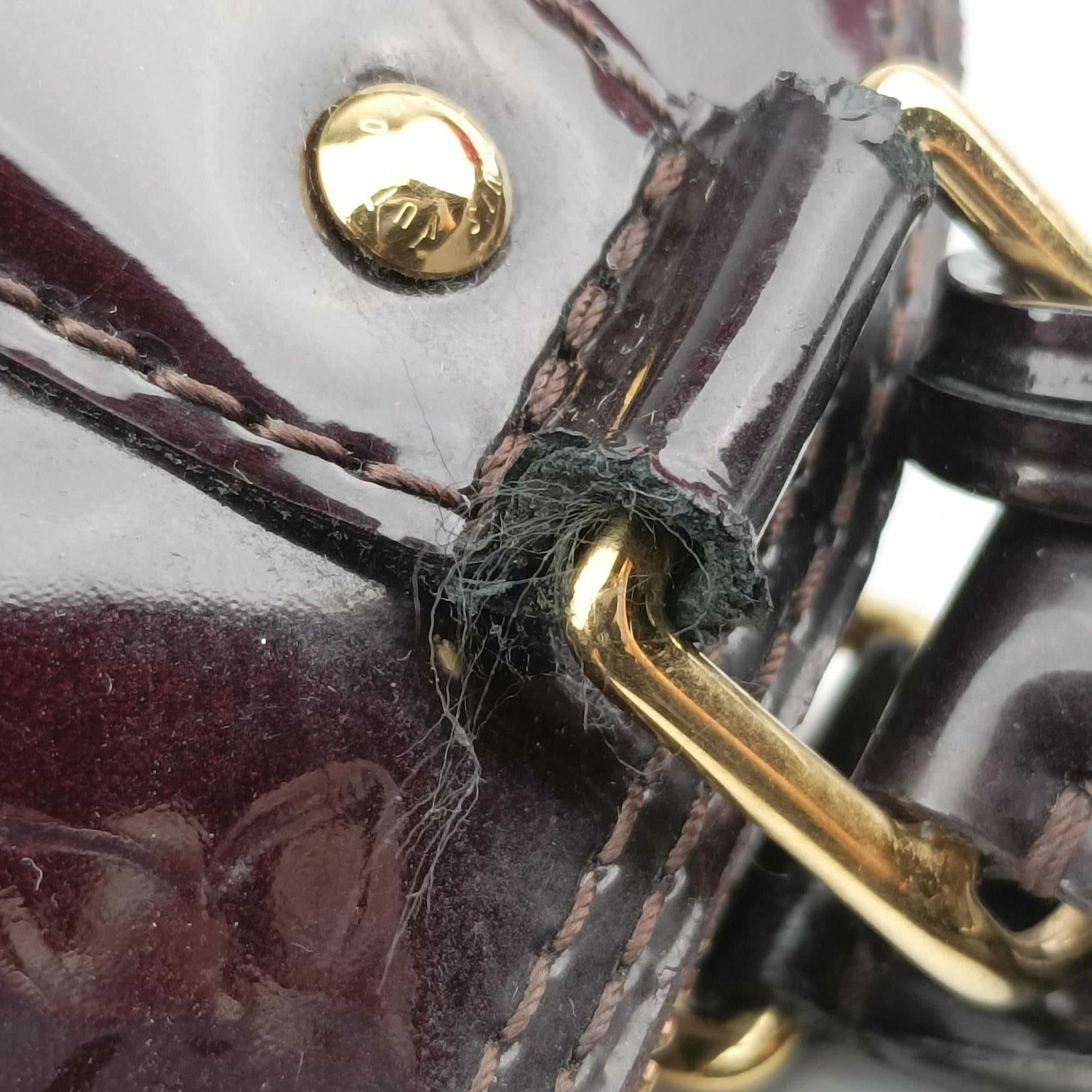 Pre-owned Louis Vuitton Alma BB Amarante Vernis M91678 shoulderbag | stylenewstar