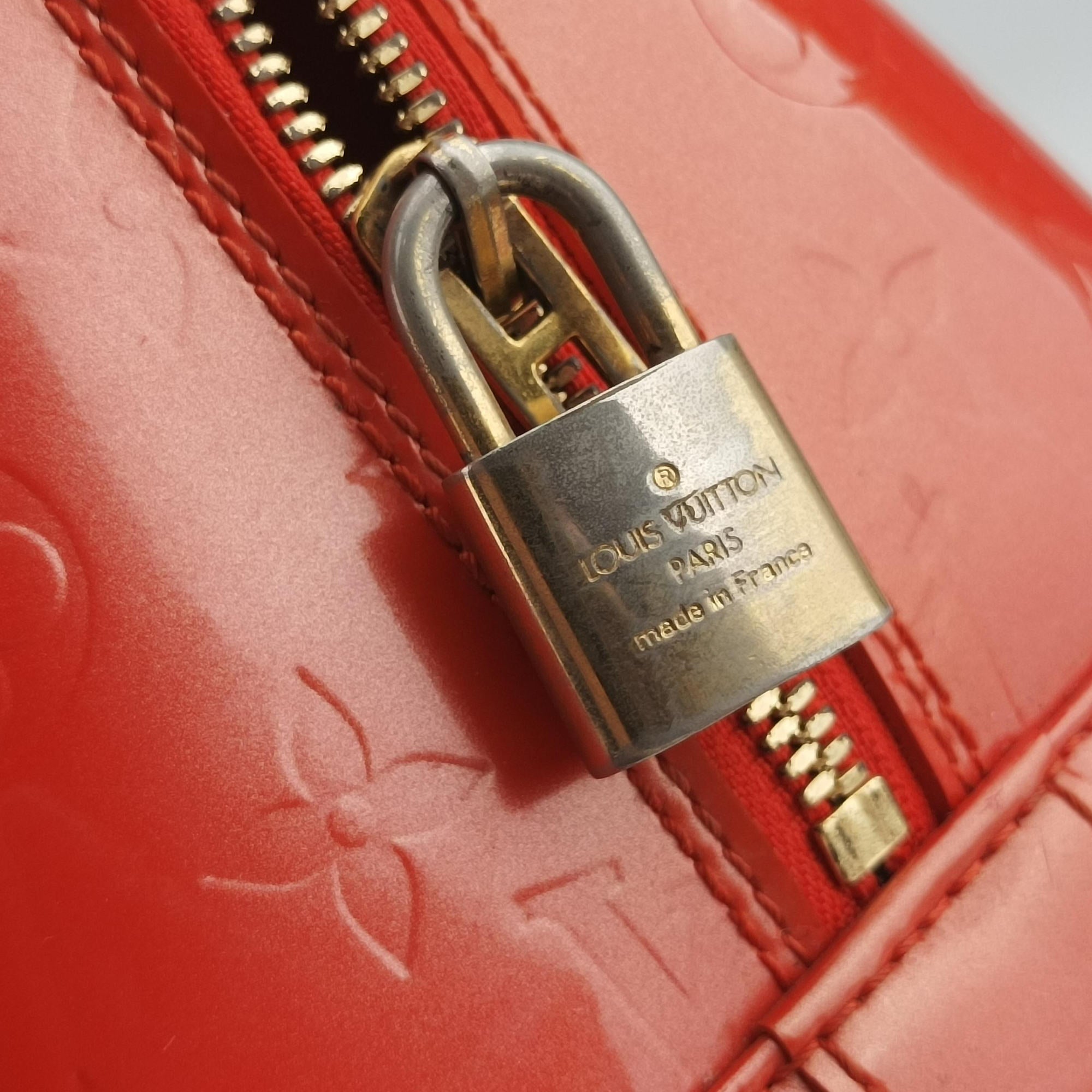 Pre-owned Louis Vuitton Alma GM Rose Pop Vernis M93625 handbag | stylenewstar