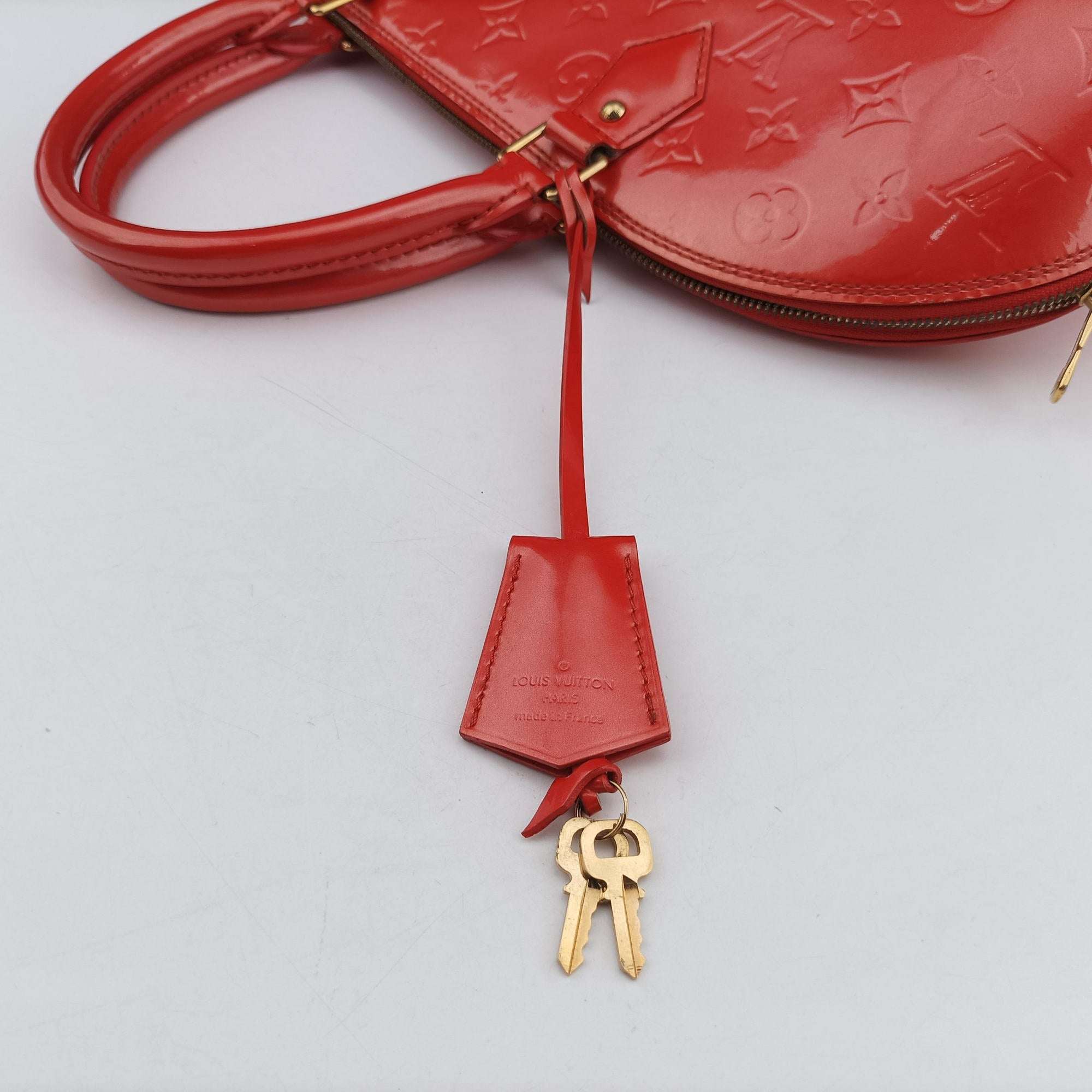 Pre-owned Louis Vuitton Alma GM Rose Pop Vernis M93625 handbag | stylenewstar