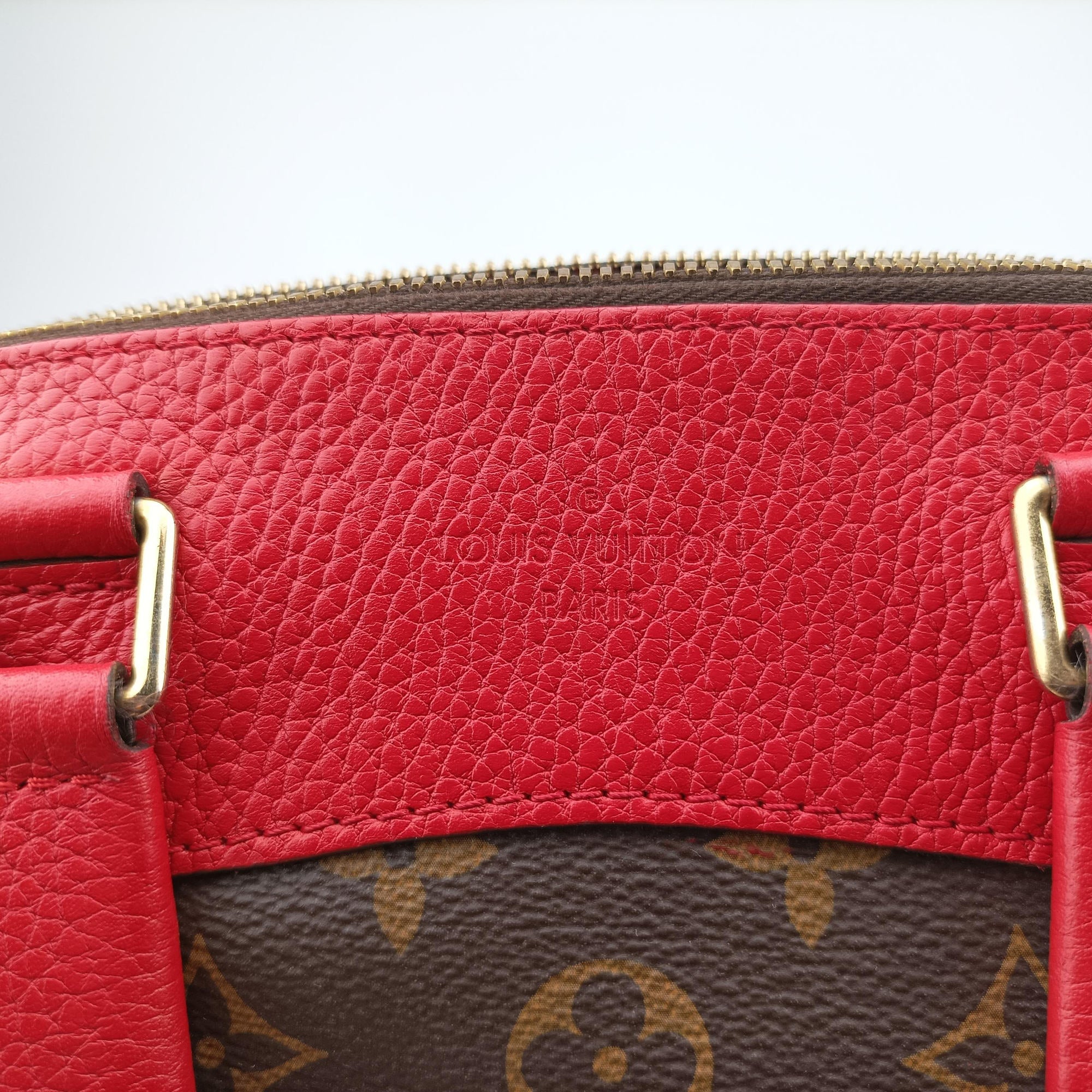 Secondhand Louis Vuitton RETIRO PM brown×CERISE Monogram Canvas×calf leather M40546 shoulderbag | stylenewstar