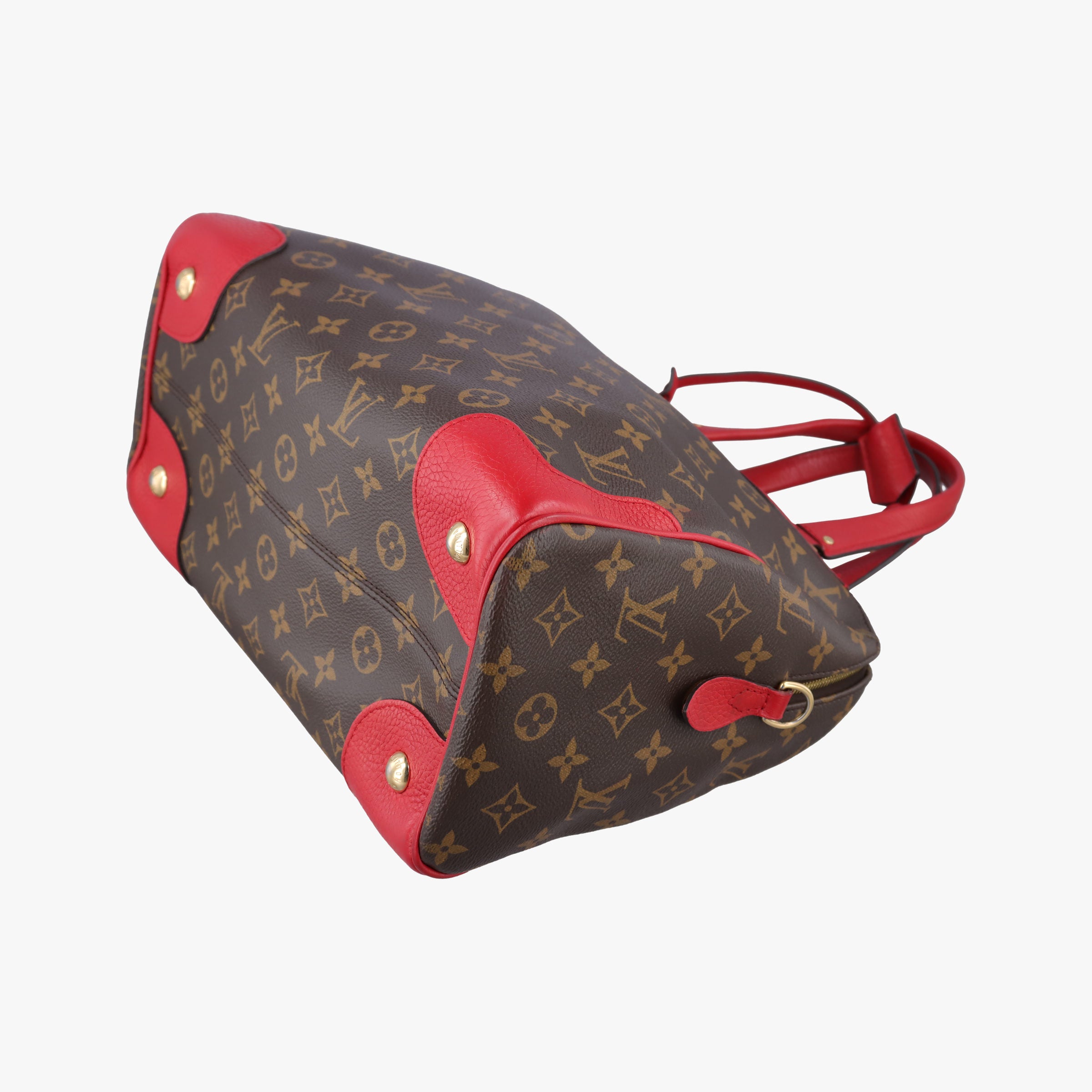 Secondhand Louis Vuitton RETIRO PM brown×CERISE Monogram Canvas×calf leather M40546 shoulderbag | stylenewstar