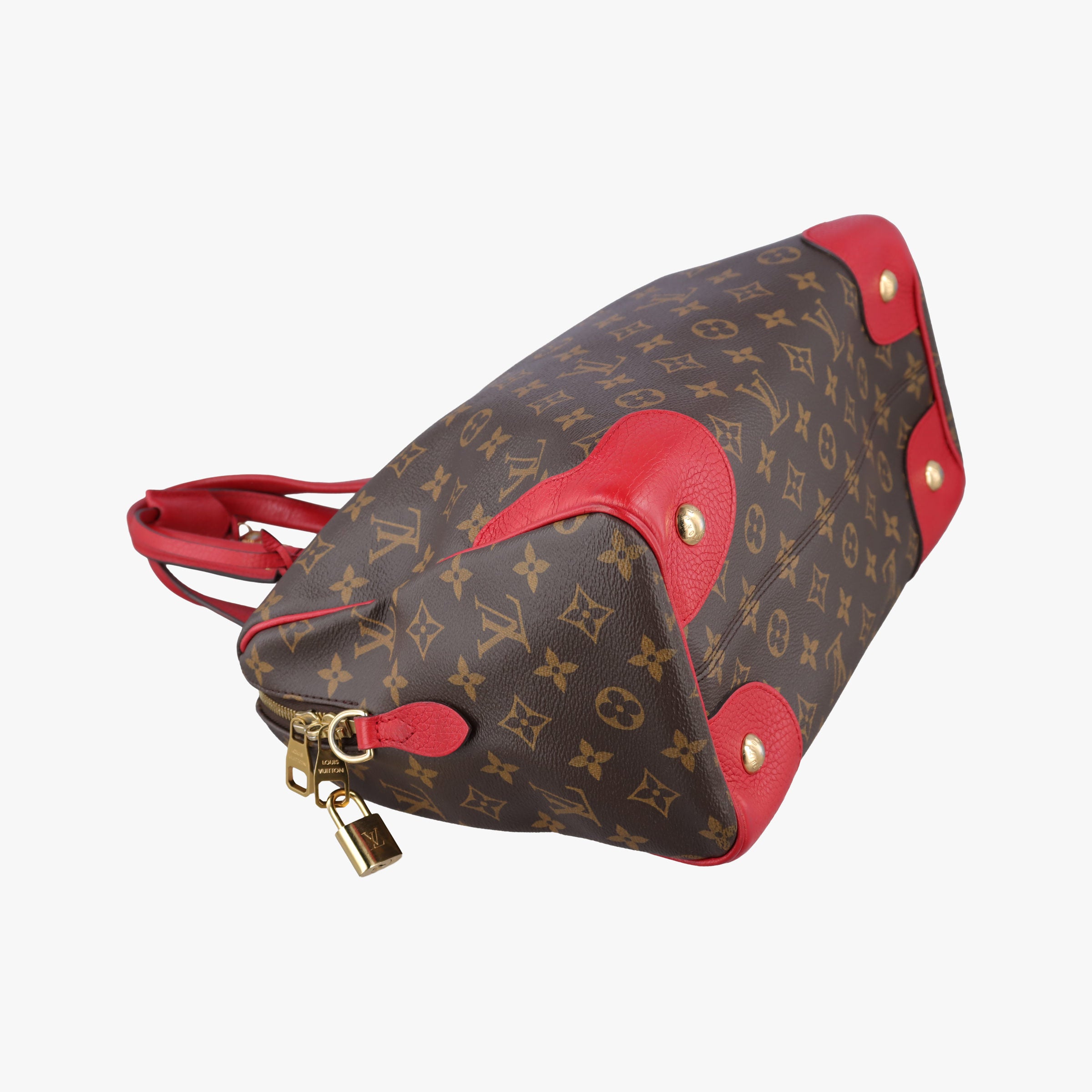 Secondhand Louis Vuitton RETIRO PM brown×CERISE Monogram Canvas×calf leather M40546 shoulderbag | stylenewstar