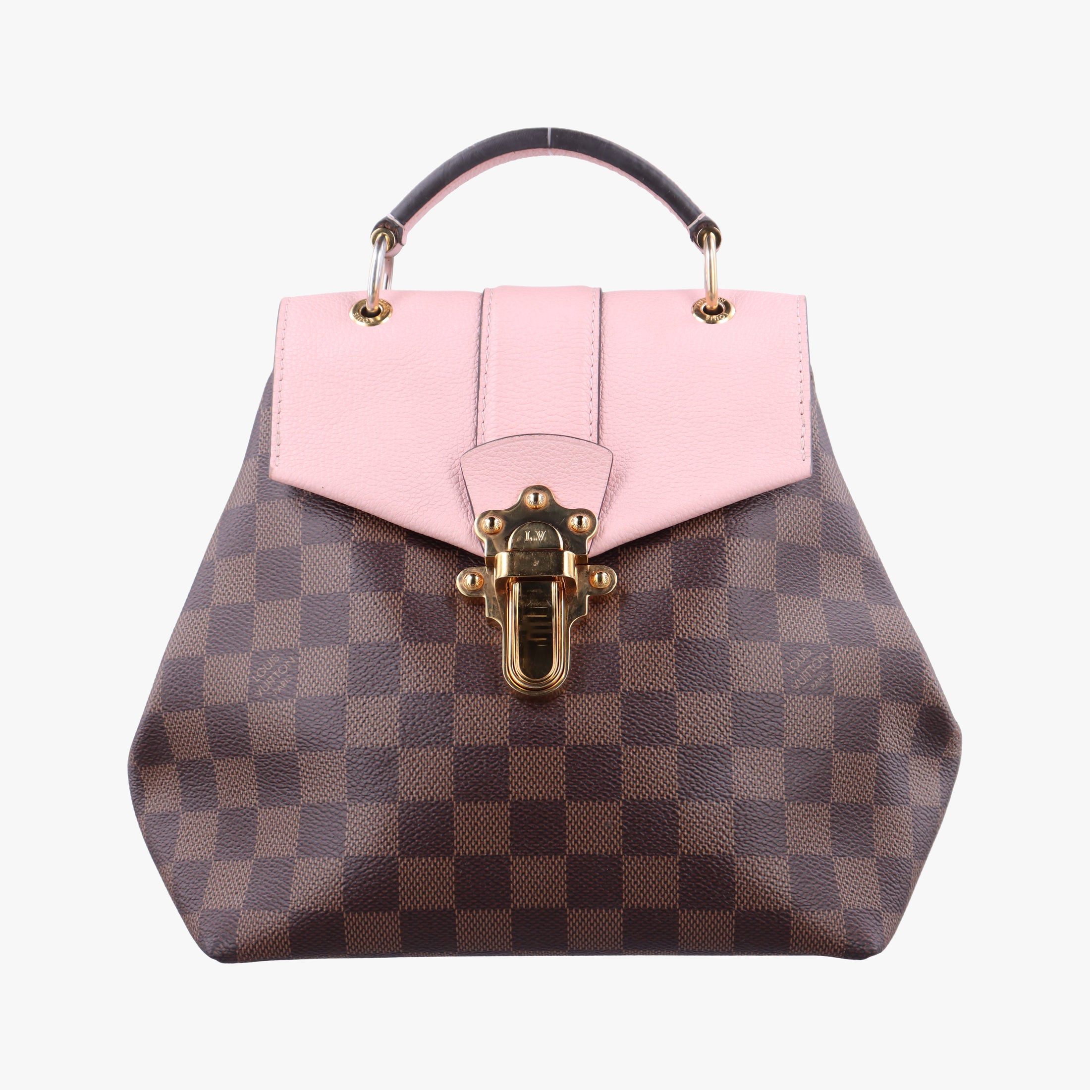 Pre-owned Louis Vuitton Daypack Clapton EBENE×MAGNOLIA Monogram Canvas×calf leather N42262 backpack/rucksack | stylenewstar