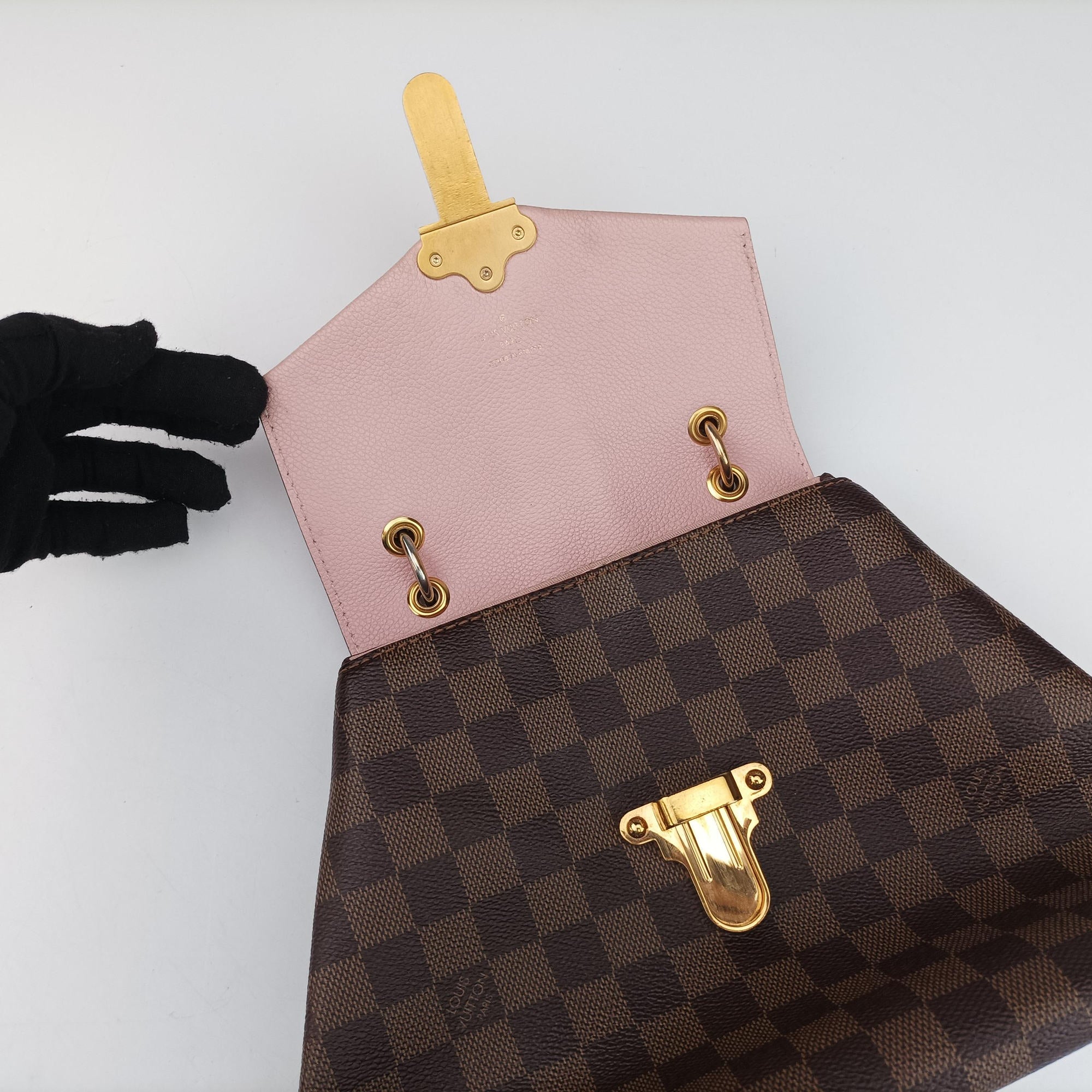 Pre-owned Louis Vuitton Daypack Clapton EBENE×MAGNOLIA Monogram Canvas×calf leather N42262 backpack/rucksack | stylenewstar