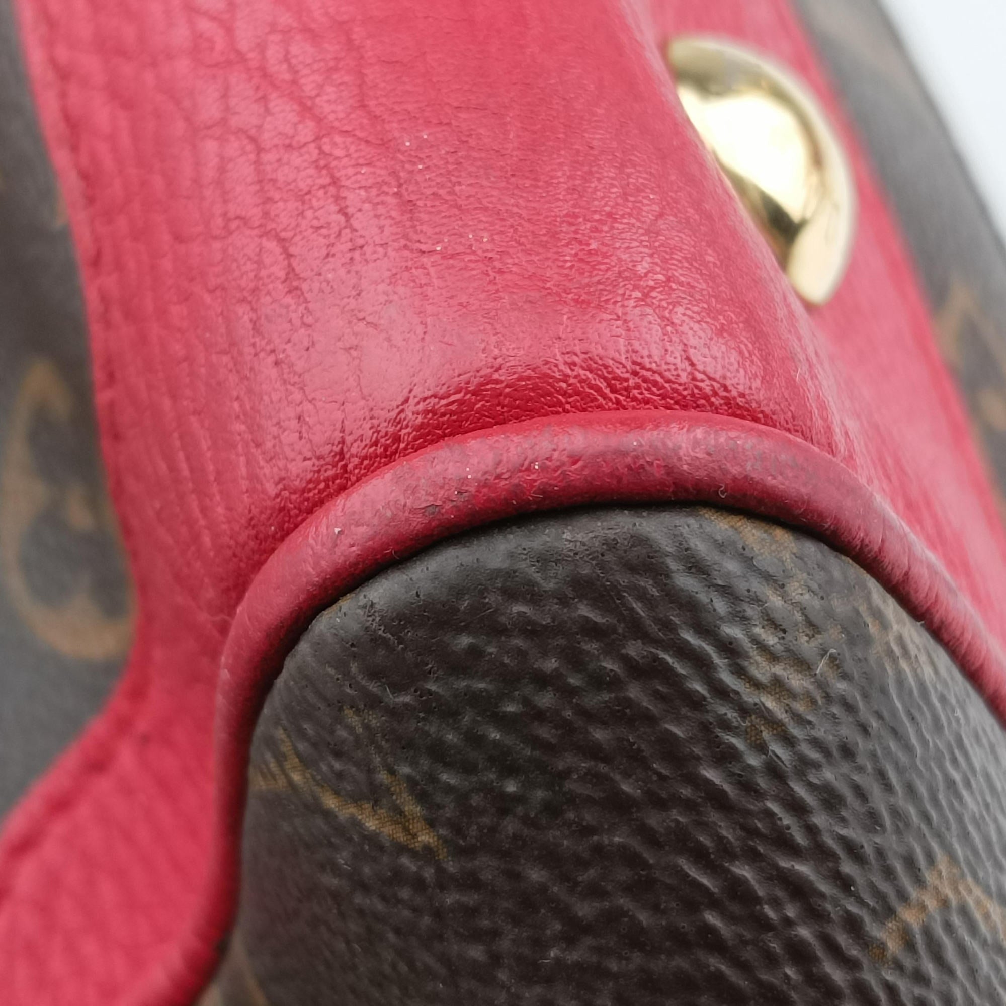 Vintage Louis Vuitton ESTRELA brown×COQUELICOT Monogram Canvas×calf leather M51193 handbag | stylenewstar