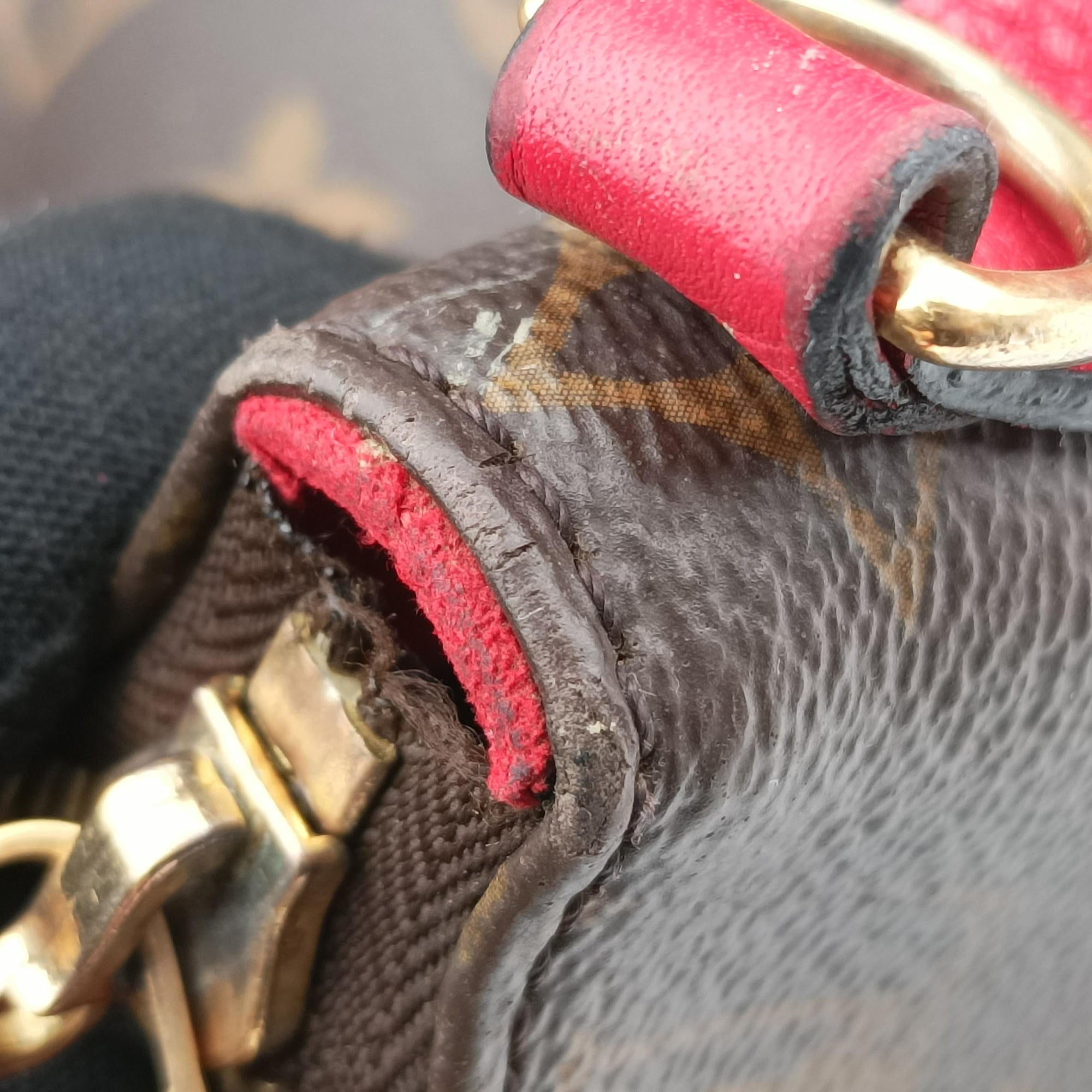 Vintage Louis Vuitton ESTRELA brown×COQUELICOT Monogram Canvas×calf leather M51193 handbag | stylenewstar