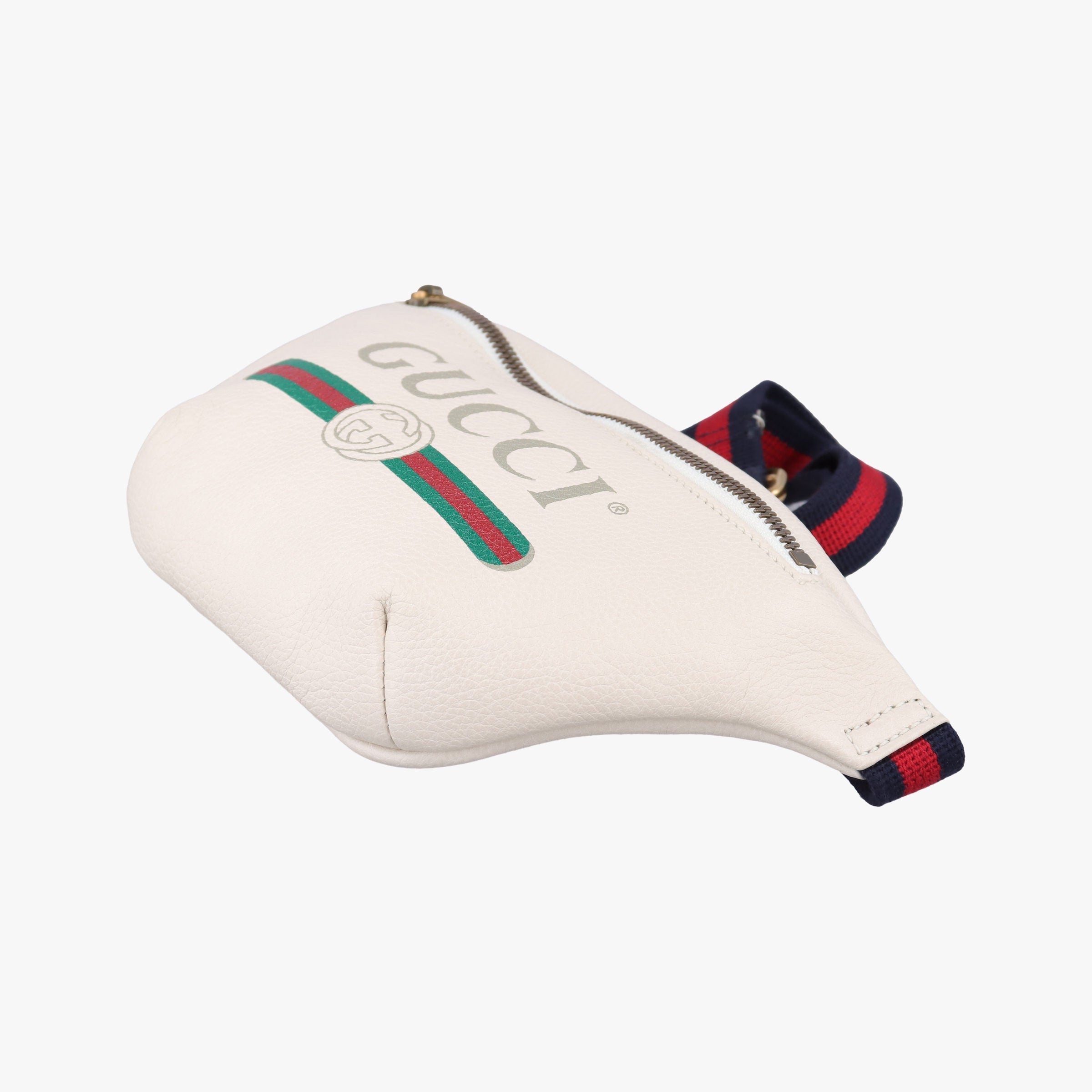 Secondhand Gucci Print White Leather 527792 bum bag/waist bag | stylenewstar