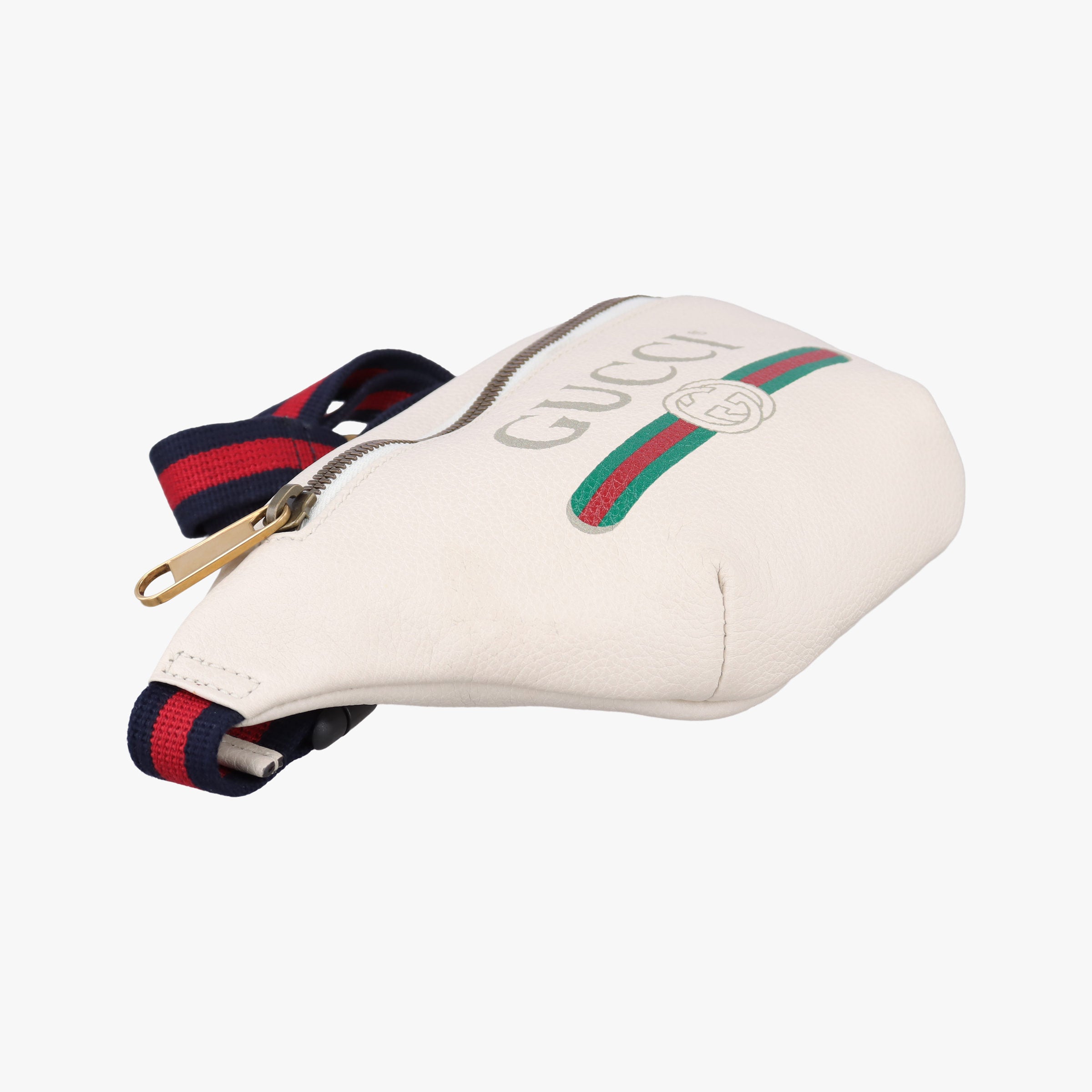 Secondhand Gucci Print White Leather 527792 bum bag/waist bag | stylenewstar