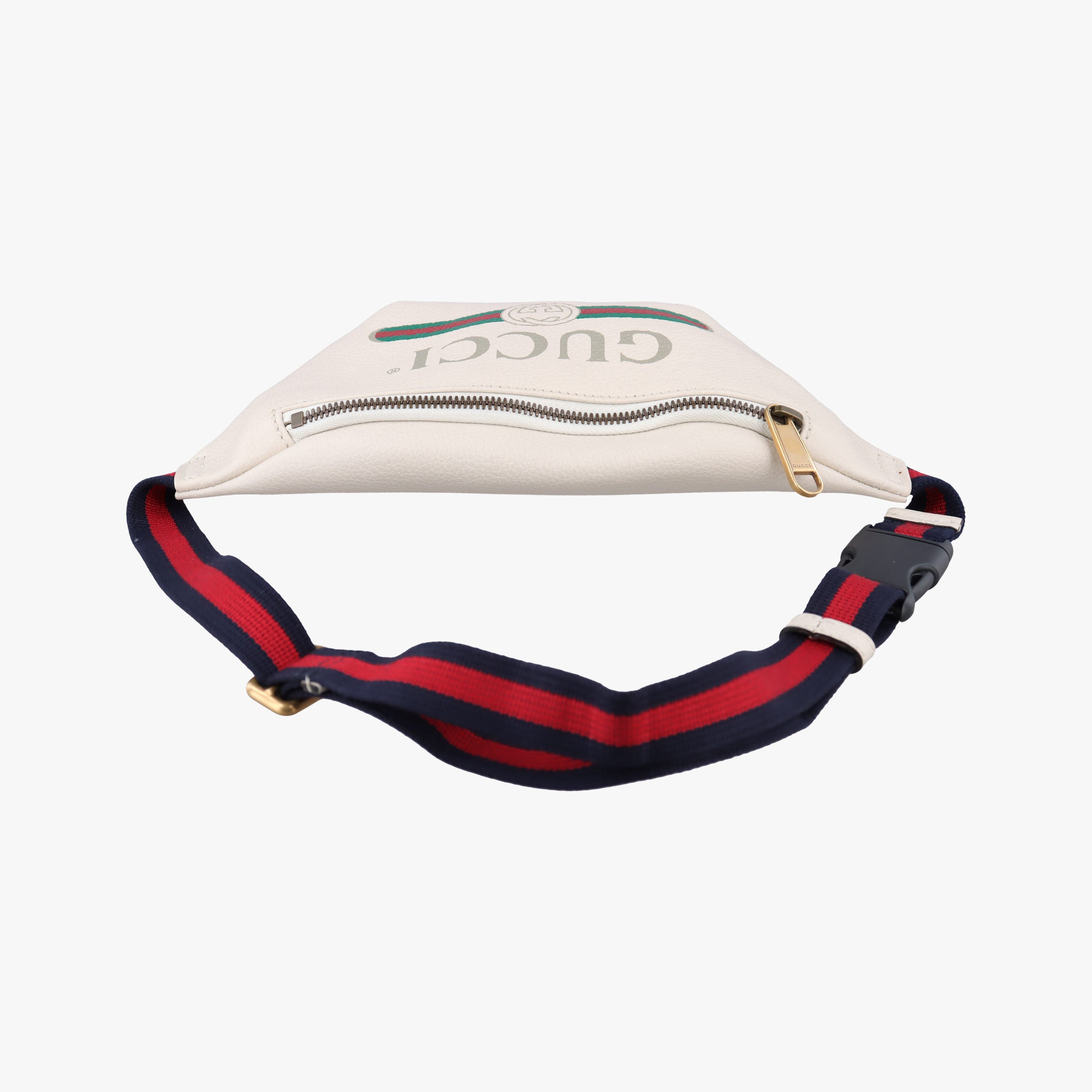 Secondhand Gucci Print White Leather 527792 bum bag/waist bag | stylenewstar
