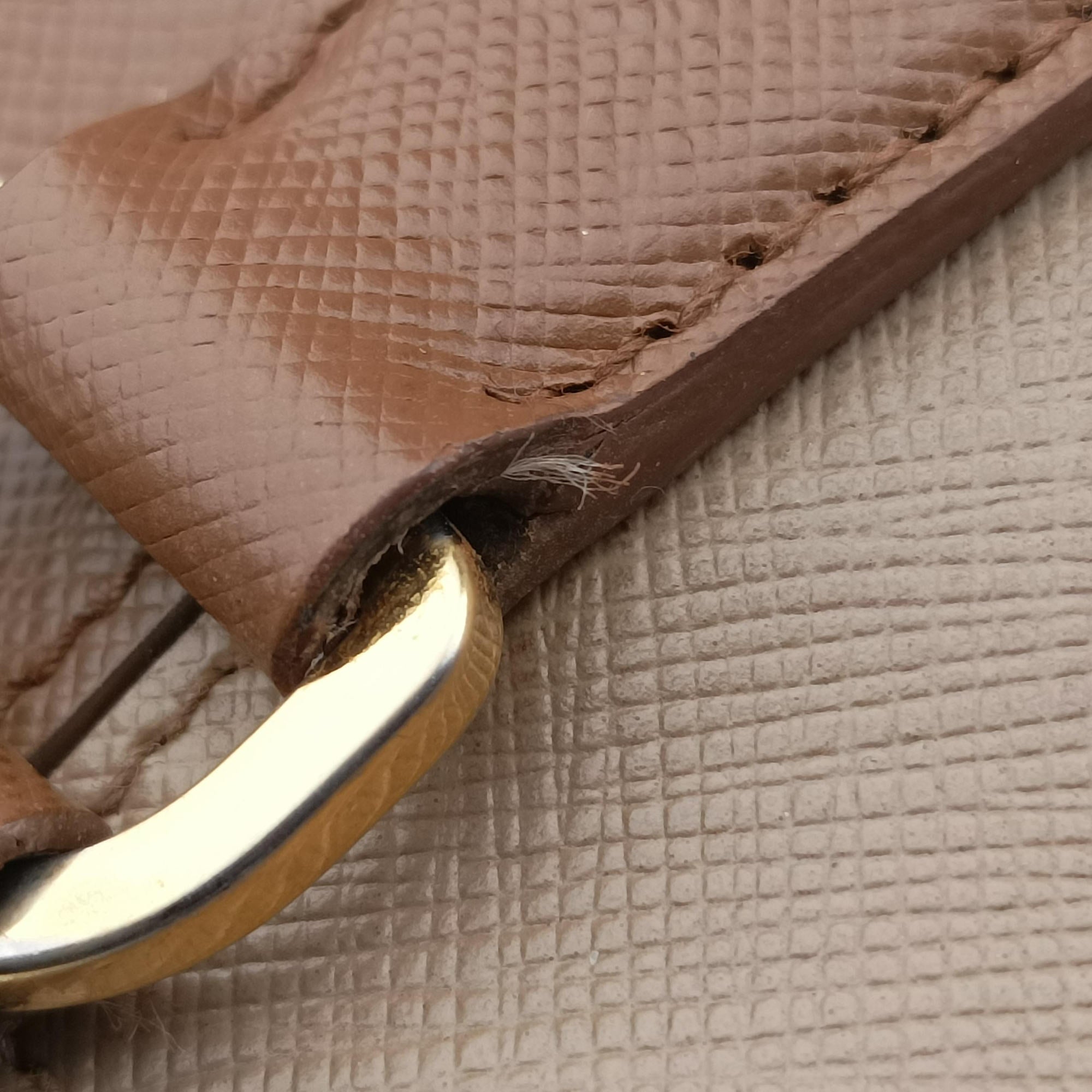 Pre-owned Prada Promenade Brown×Beige SAFFIANO Leather BL0837 handbag | stylenewstar