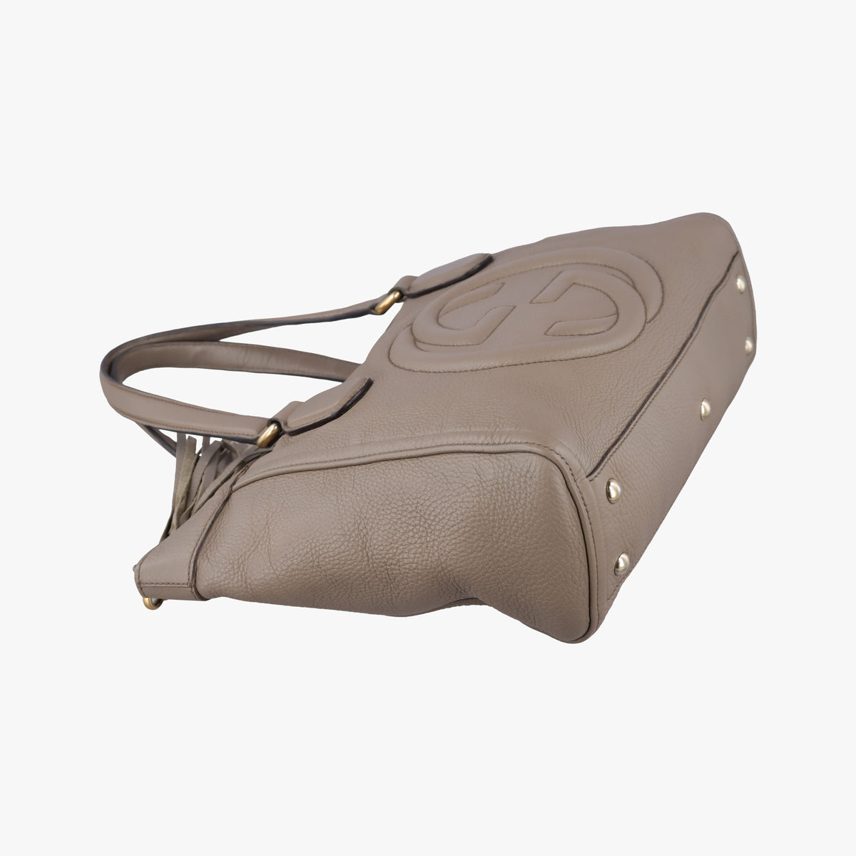 Vintage Gucci Soho Gray beige Leather 282307 handbag | stylenewstar