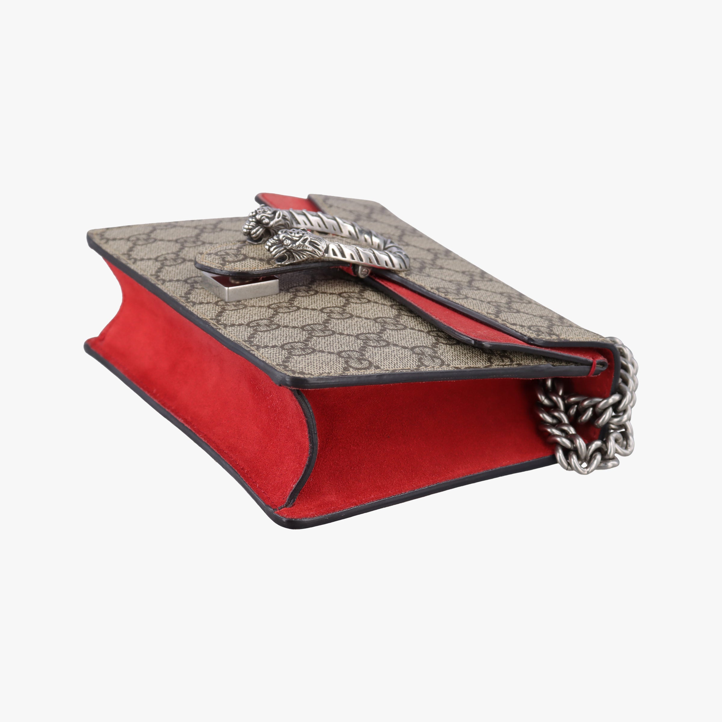 Pre-owned Gucci Dionysus beige×red PVC coated canvas × suede 421970 shoulderbag | stylenewstar