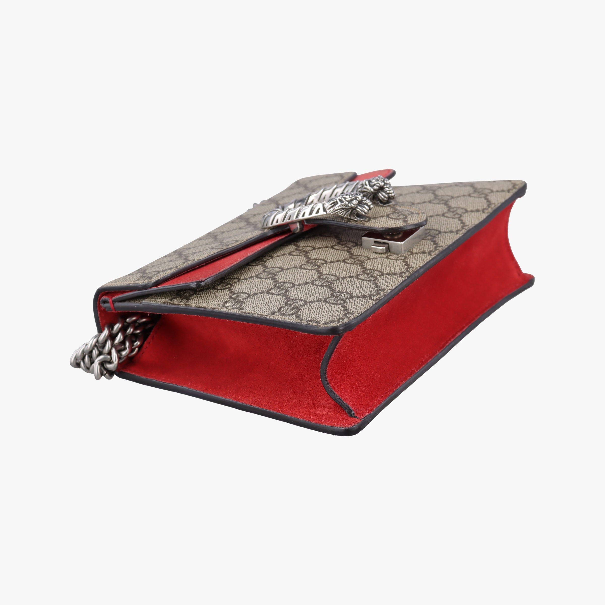 Pre-owned Gucci Dionysus beige×red PVC coated canvas × suede 421970 shoulderbag | stylenewstar