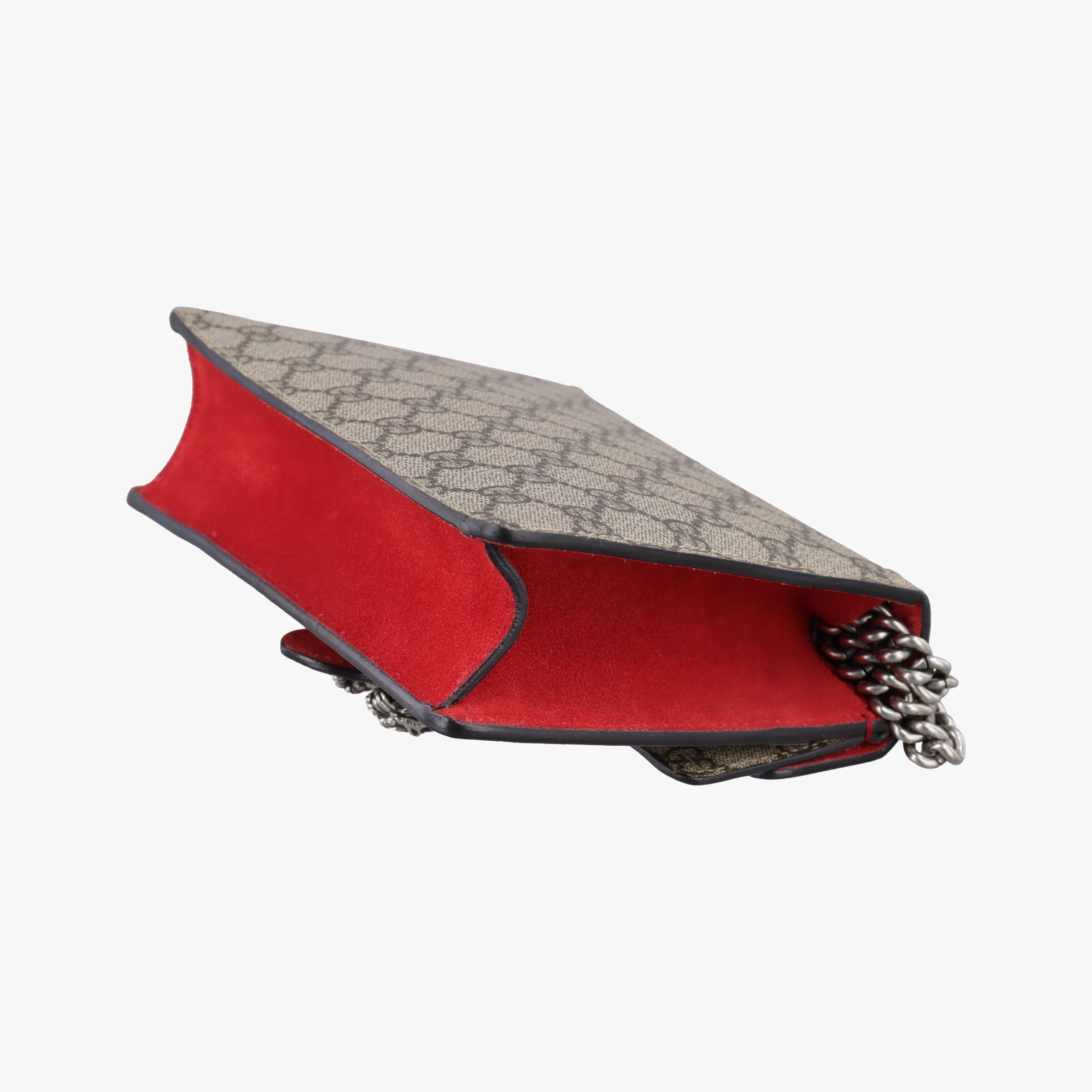 Pre-owned Gucci Dionysus beige×red PVC coated canvas × suede 421970 shoulderbag | stylenewstar