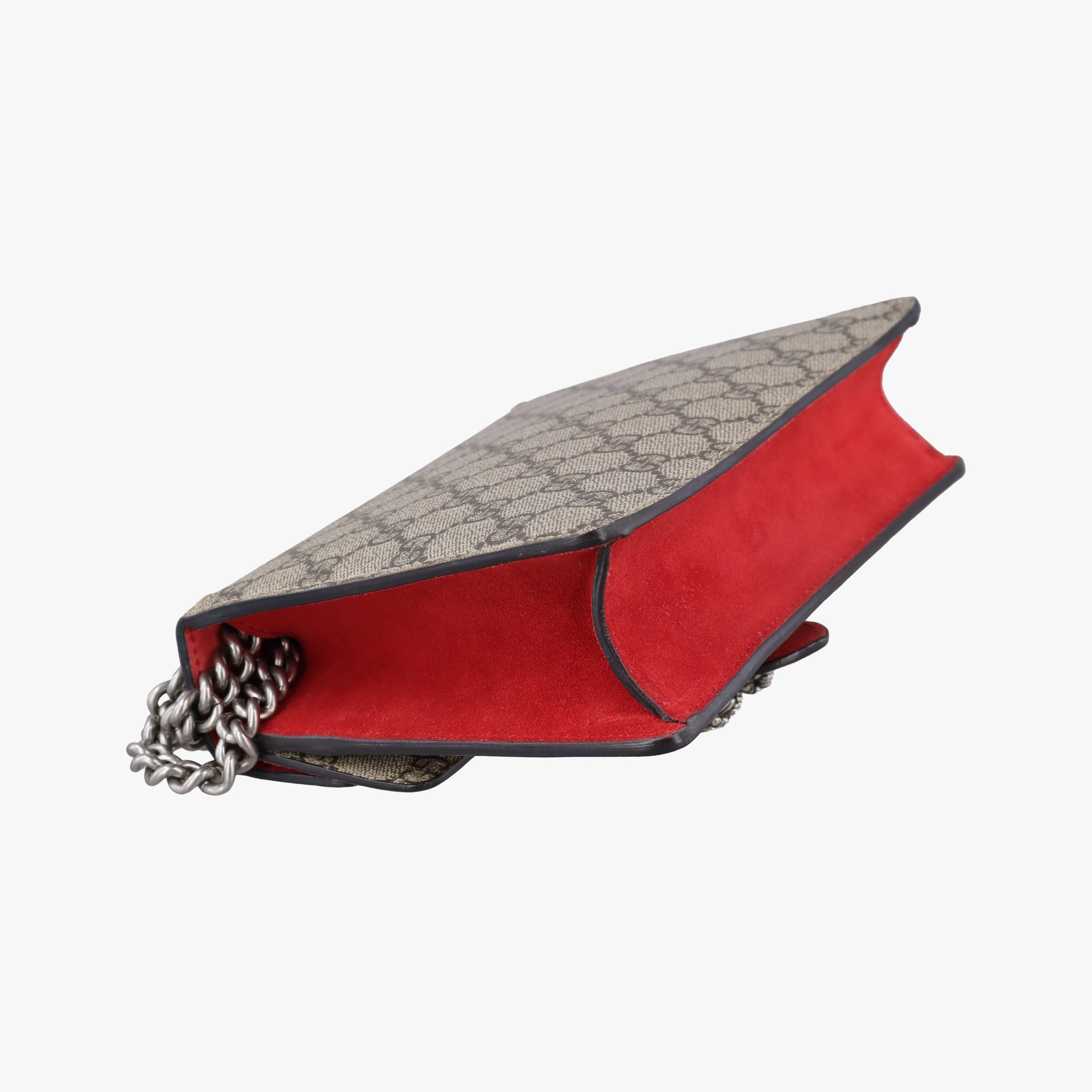 Pre-owned Gucci Dionysus beige×red PVC coated canvas × suede 421970 shoulderbag | stylenewstar