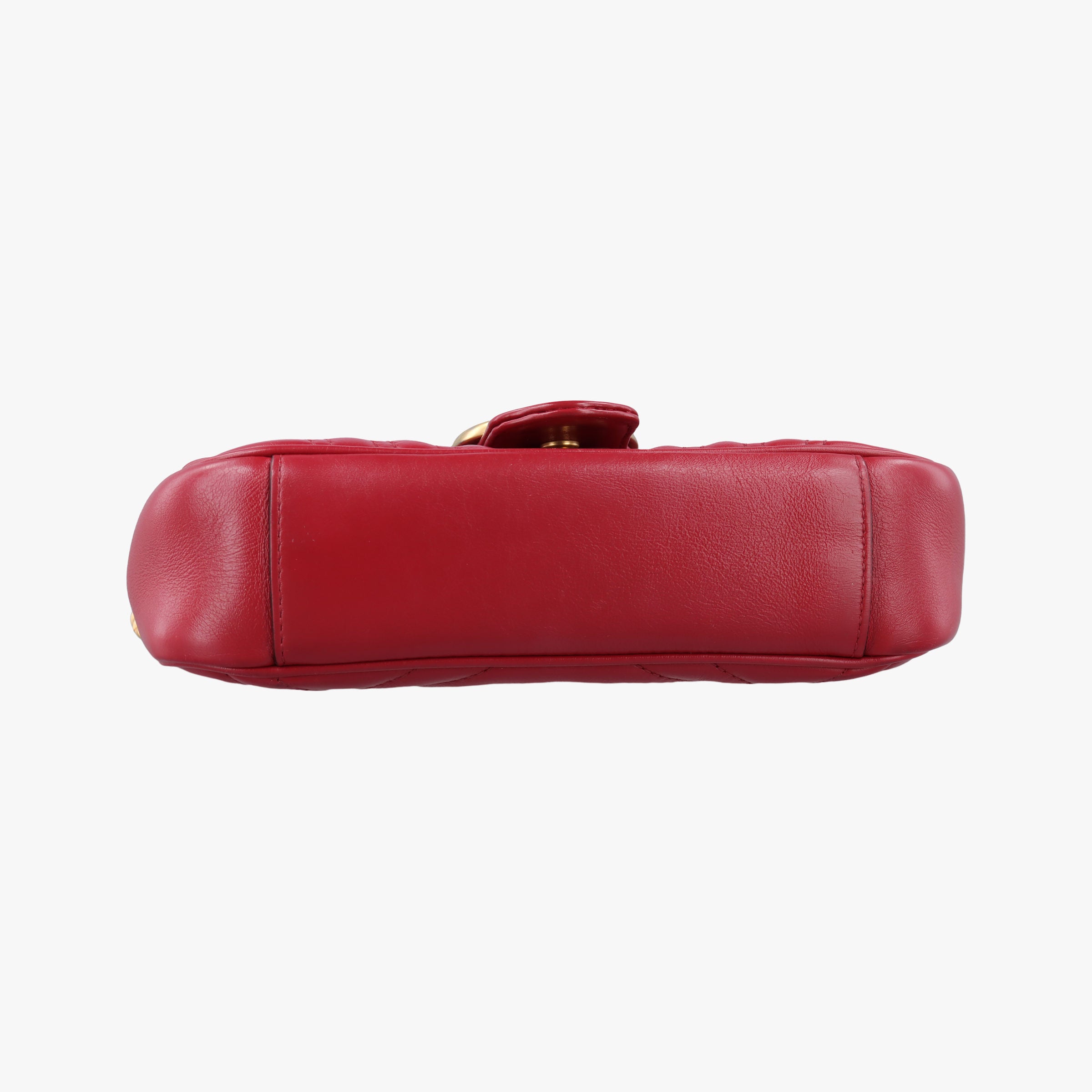 Pre-owned Gucci GG Marmont Red Leather 446744 shoulderbag | stylenewstar