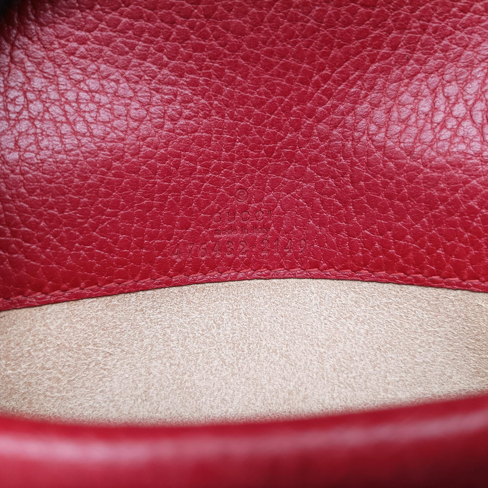 Pre-owned Gucci Dionysus Red Leather 476432 shoulderbag | stylenewstar
