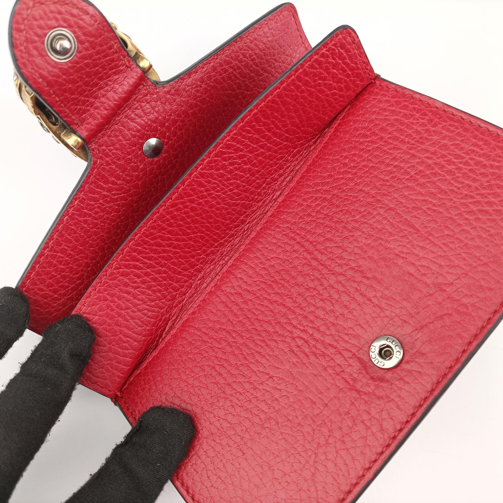 Pre-owned Gucci Dionysus Red Leather 476432 shoulderbag | stylenewstar