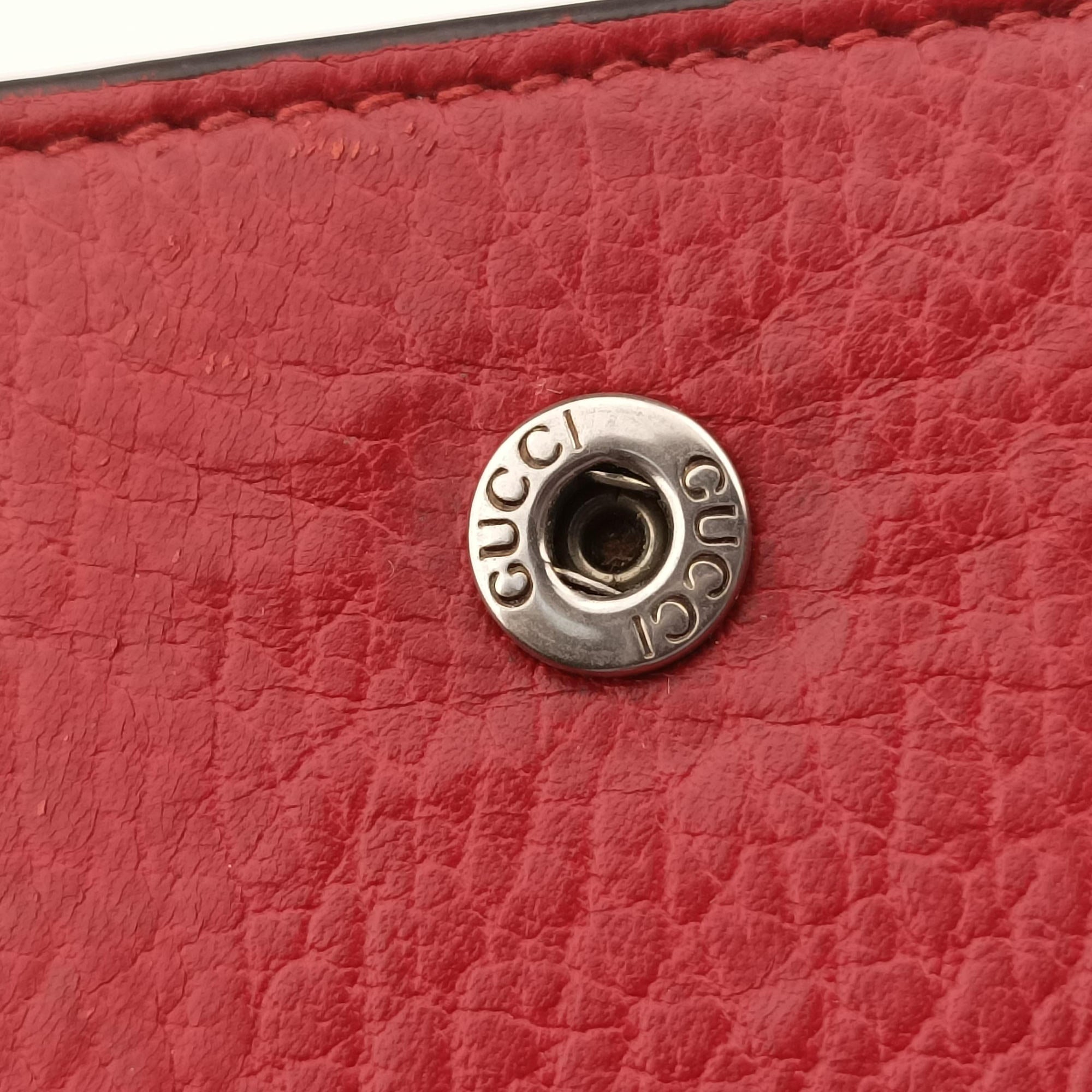 Pre-owned Gucci Dionysus Red Leather 476432 shoulderbag | stylenewstar
