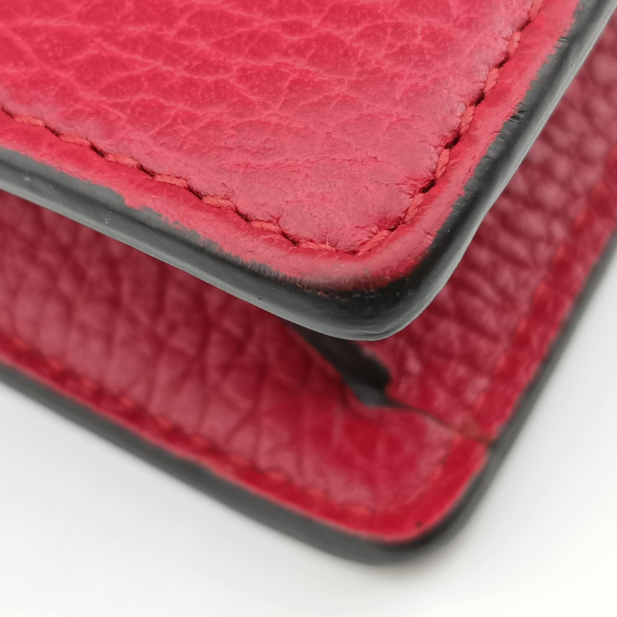Pre-owned Gucci Dionysus Red Leather 476432 shoulderbag | stylenewstar