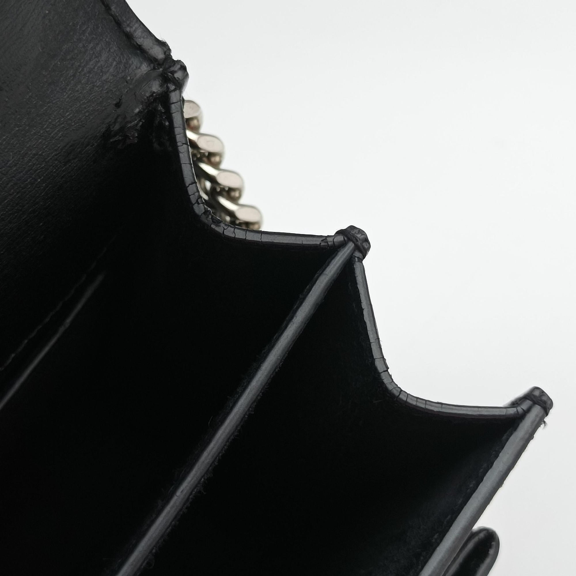 Pre-owned Yves Saint Laurent SUNSET Black Leather 442906 shoulderbag | stylenewstar