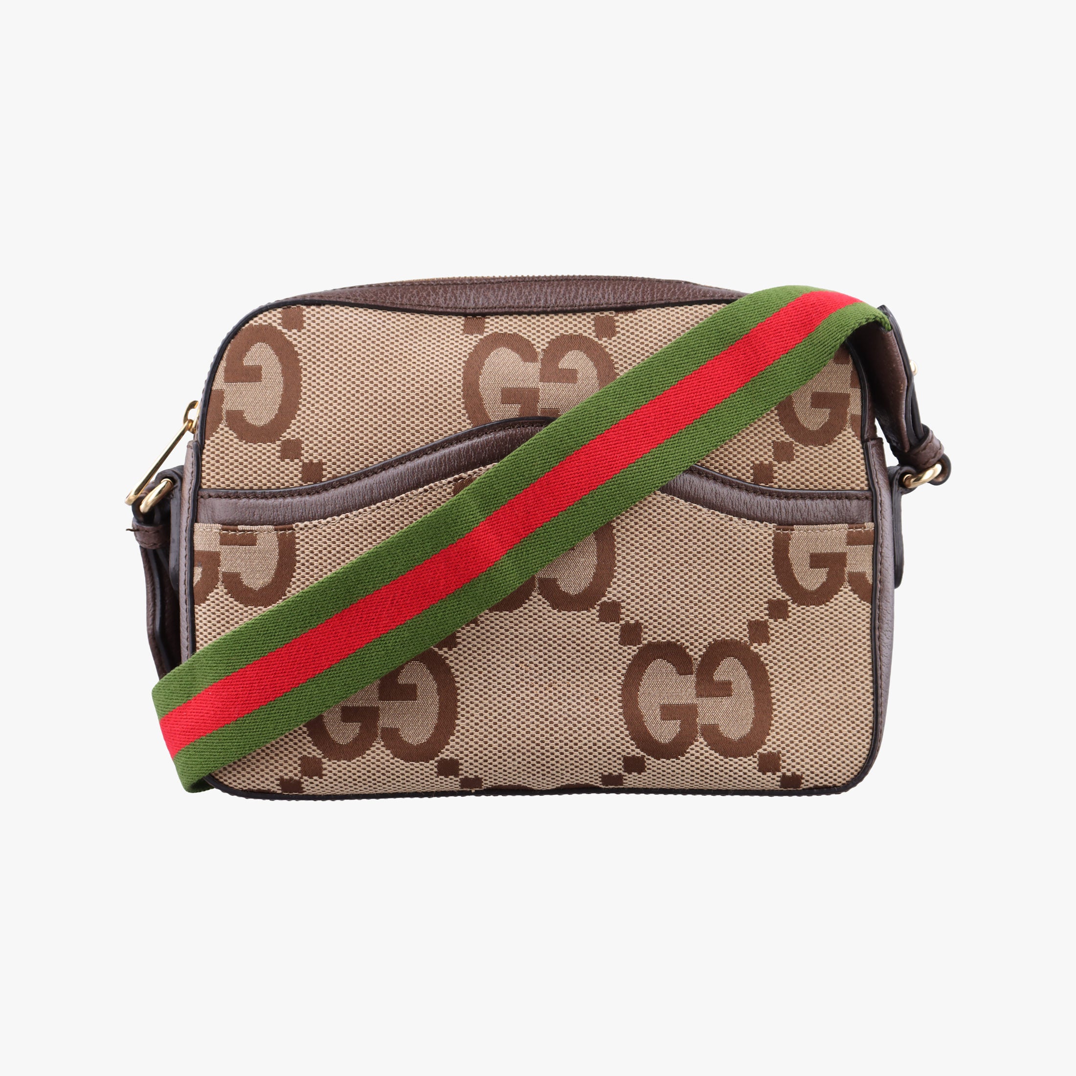 Secondhand Gucci Jumbo GG Messenger Brown canvas×leather 675891 shoulderbag | stylenewstar