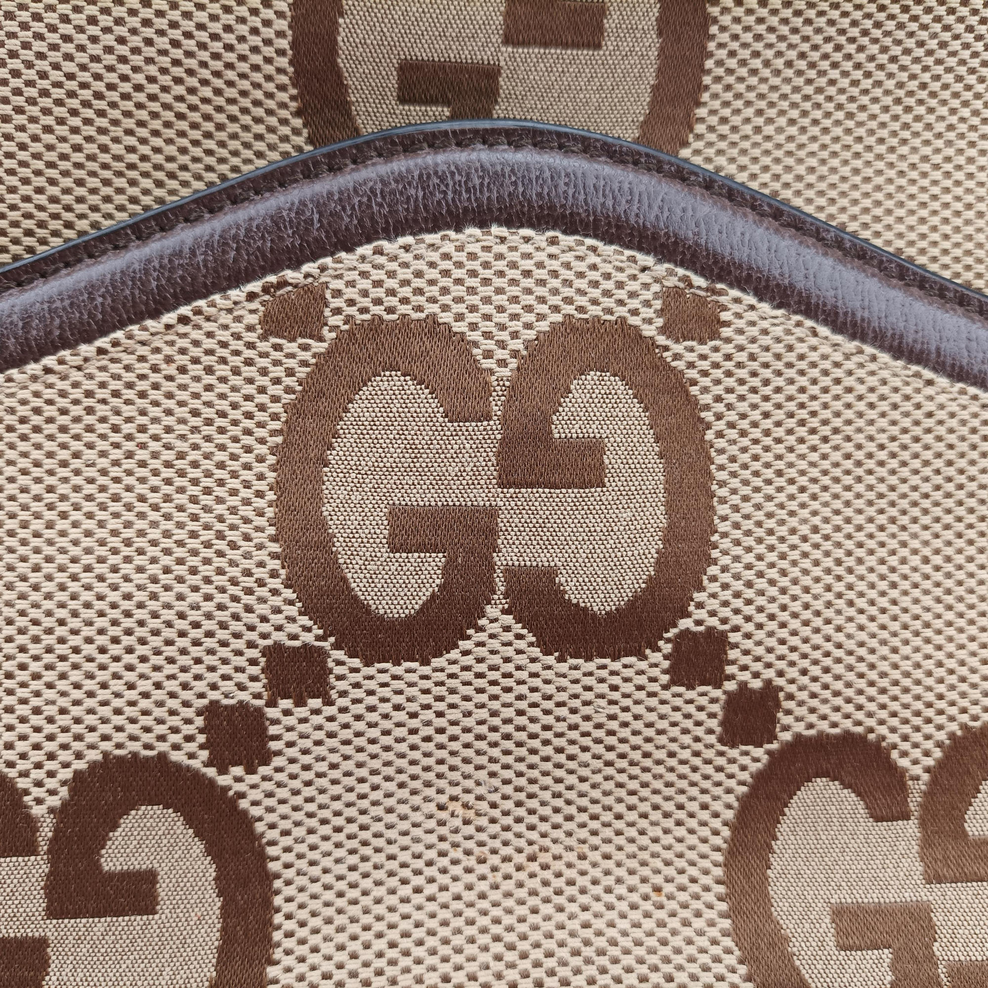 Secondhand Gucci Jumbo GG Messenger Brown canvas×leather 675891 shoulderbag | stylenewstar