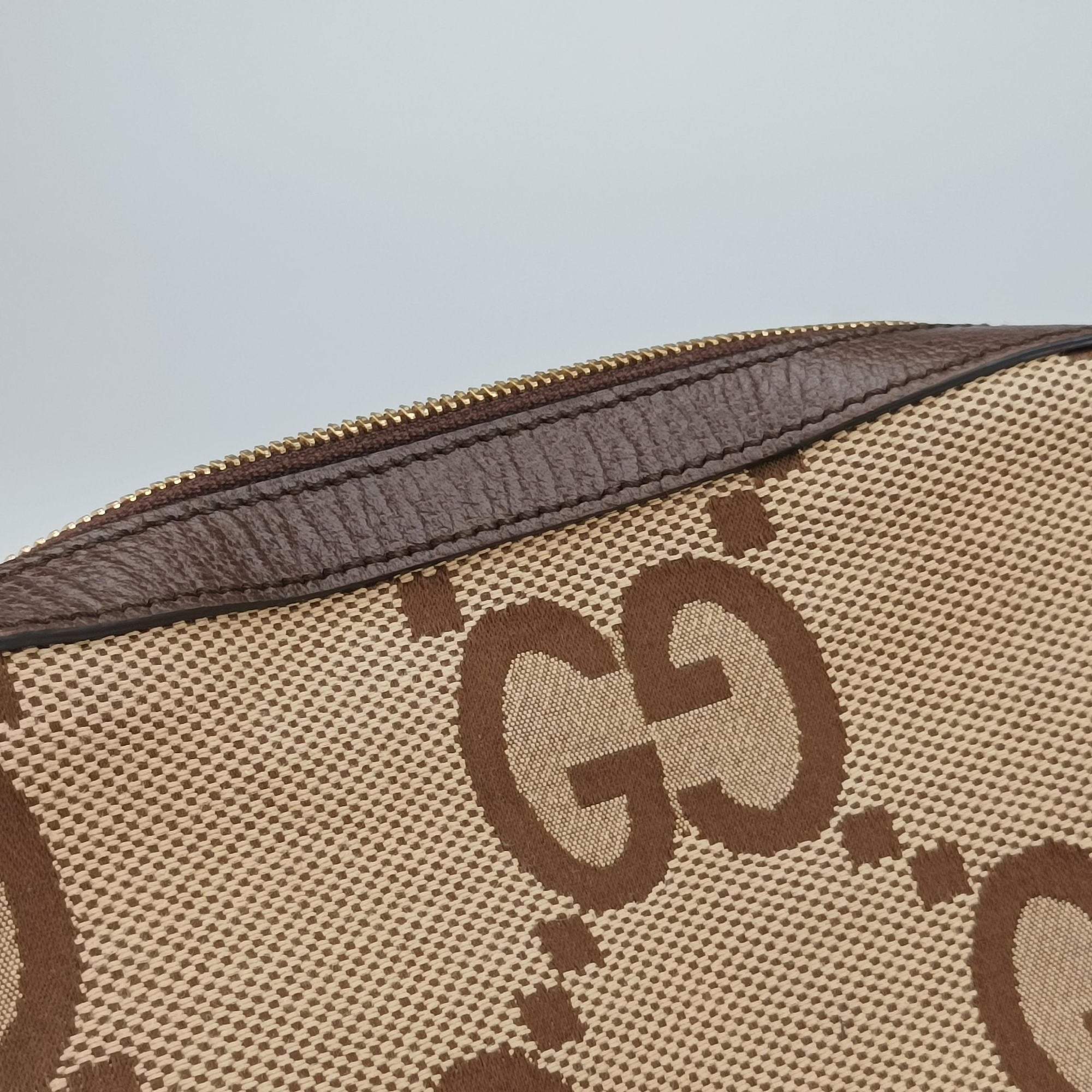 Secondhand Gucci Jumbo GG Messenger Brown canvas×leather 675891 shoulderbag | stylenewstar