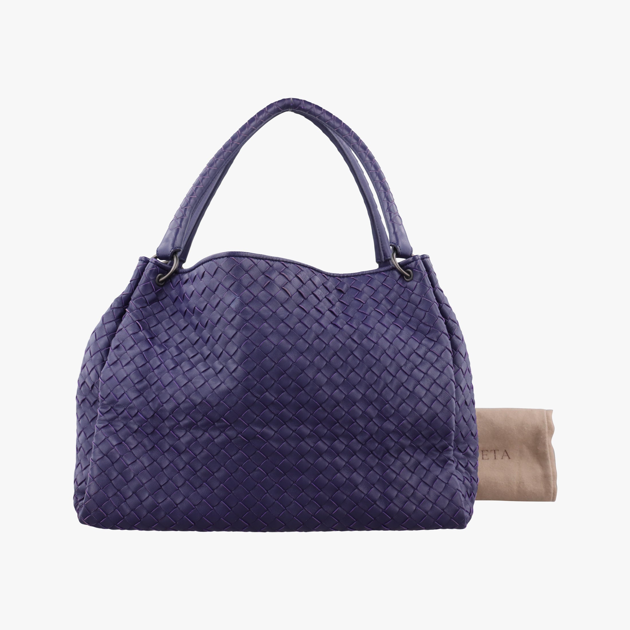 Pre-owned Bottega Veneta Parachute Intrecciato Purple lambskin  handbag | stylenewstar
