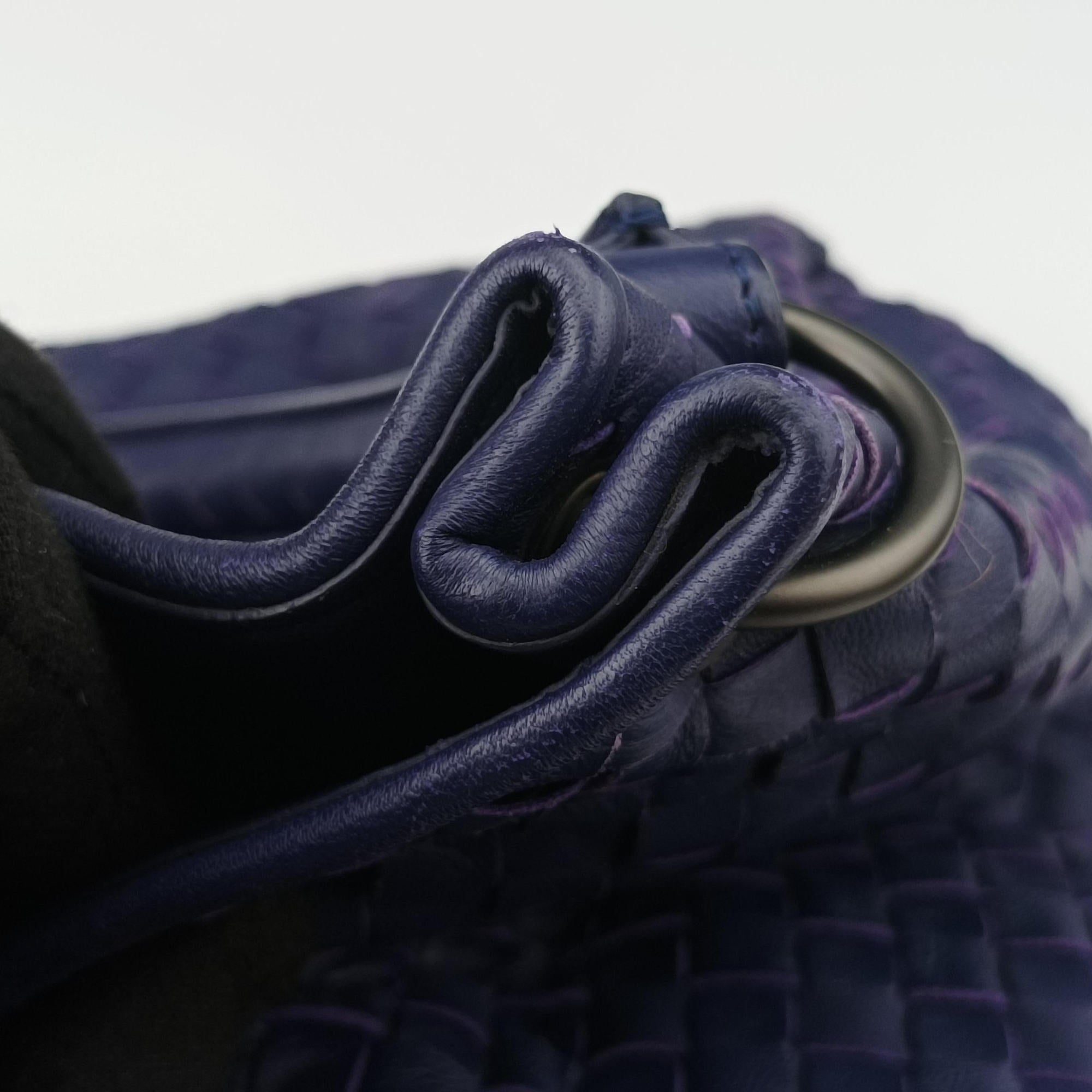 Pre-owned Bottega Veneta Parachute Intrecciato Purple lambskin  handbag | stylenewstar
