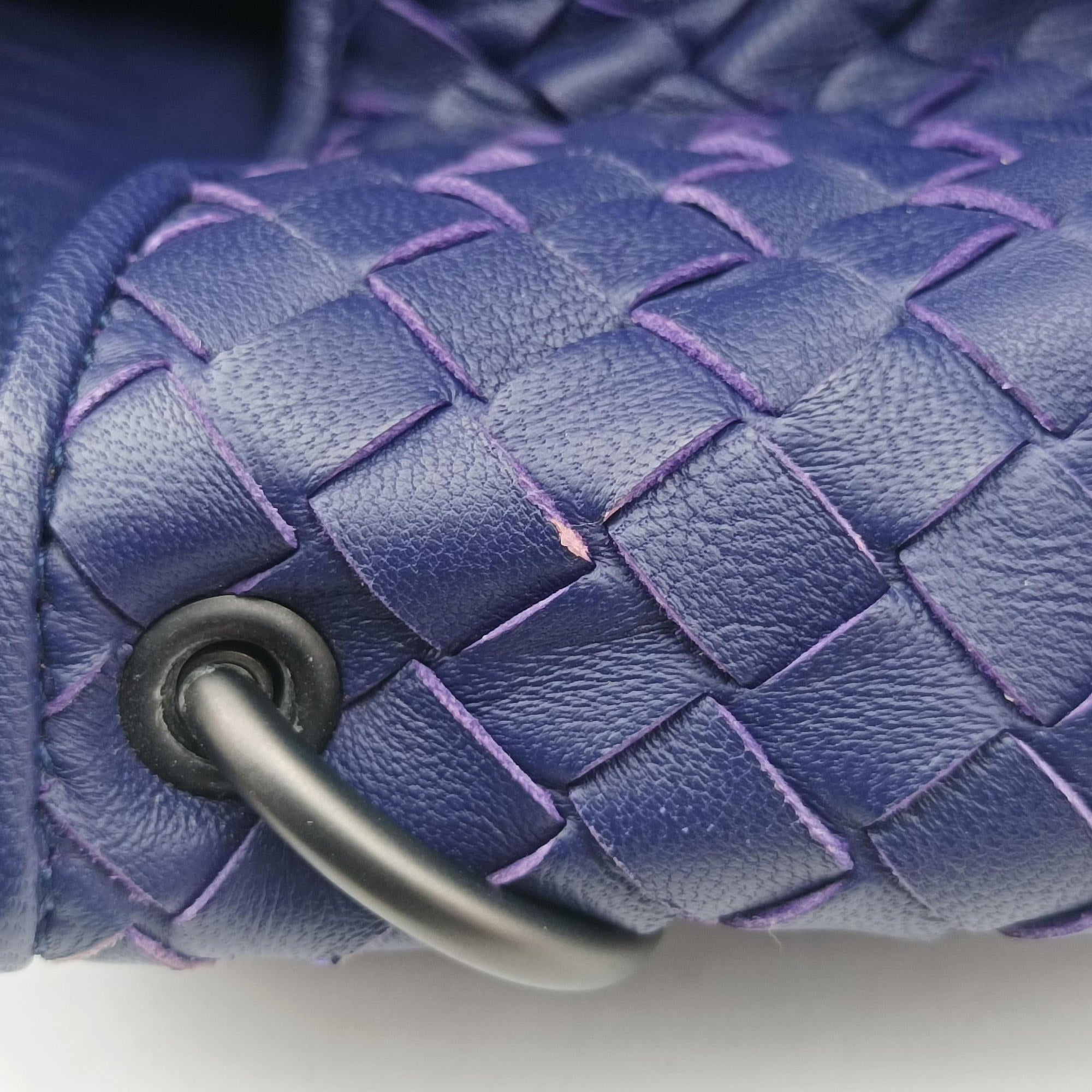 Pre-owned Bottega Veneta Parachute Intrecciato Purple lambskin  handbag | stylenewstar