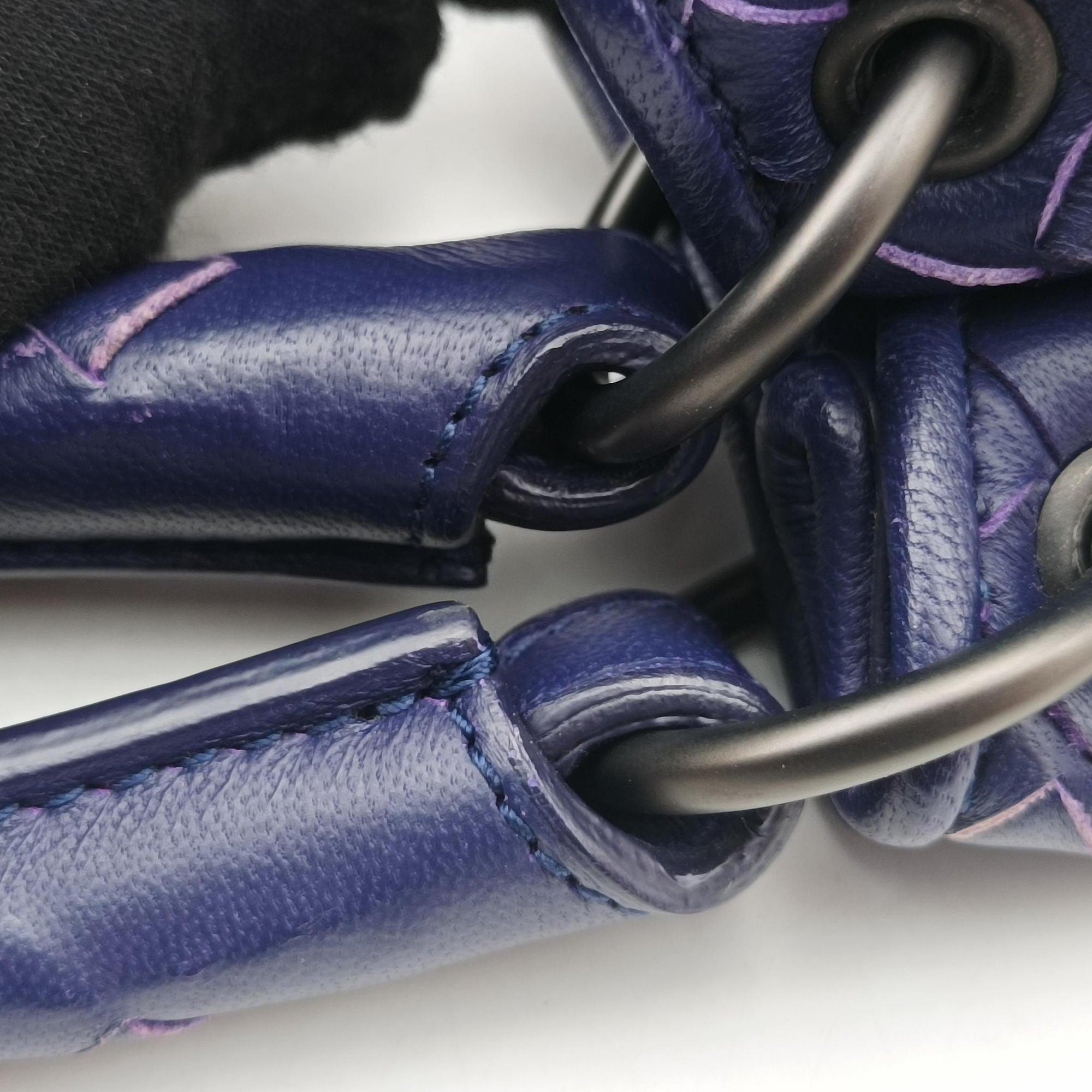 Pre-owned Bottega Veneta Parachute Intrecciato Purple lambskin  handbag | stylenewstar