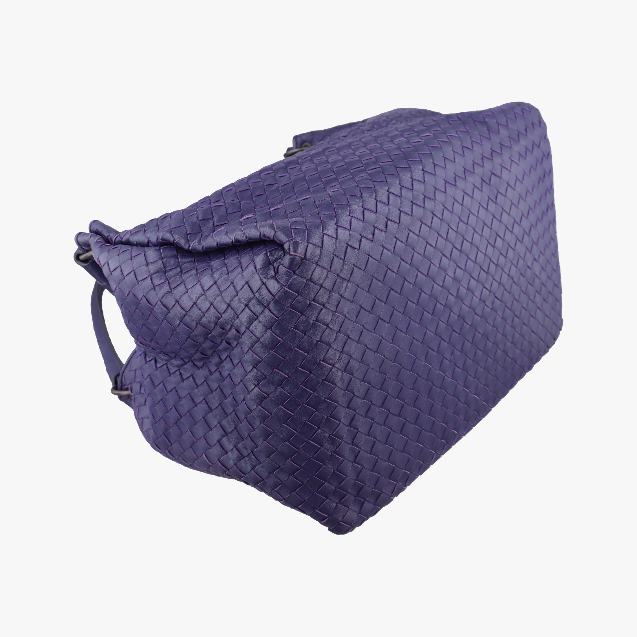Pre-owned Bottega Veneta Parachute Intrecciato Purple lambskin  handbag | stylenewstar