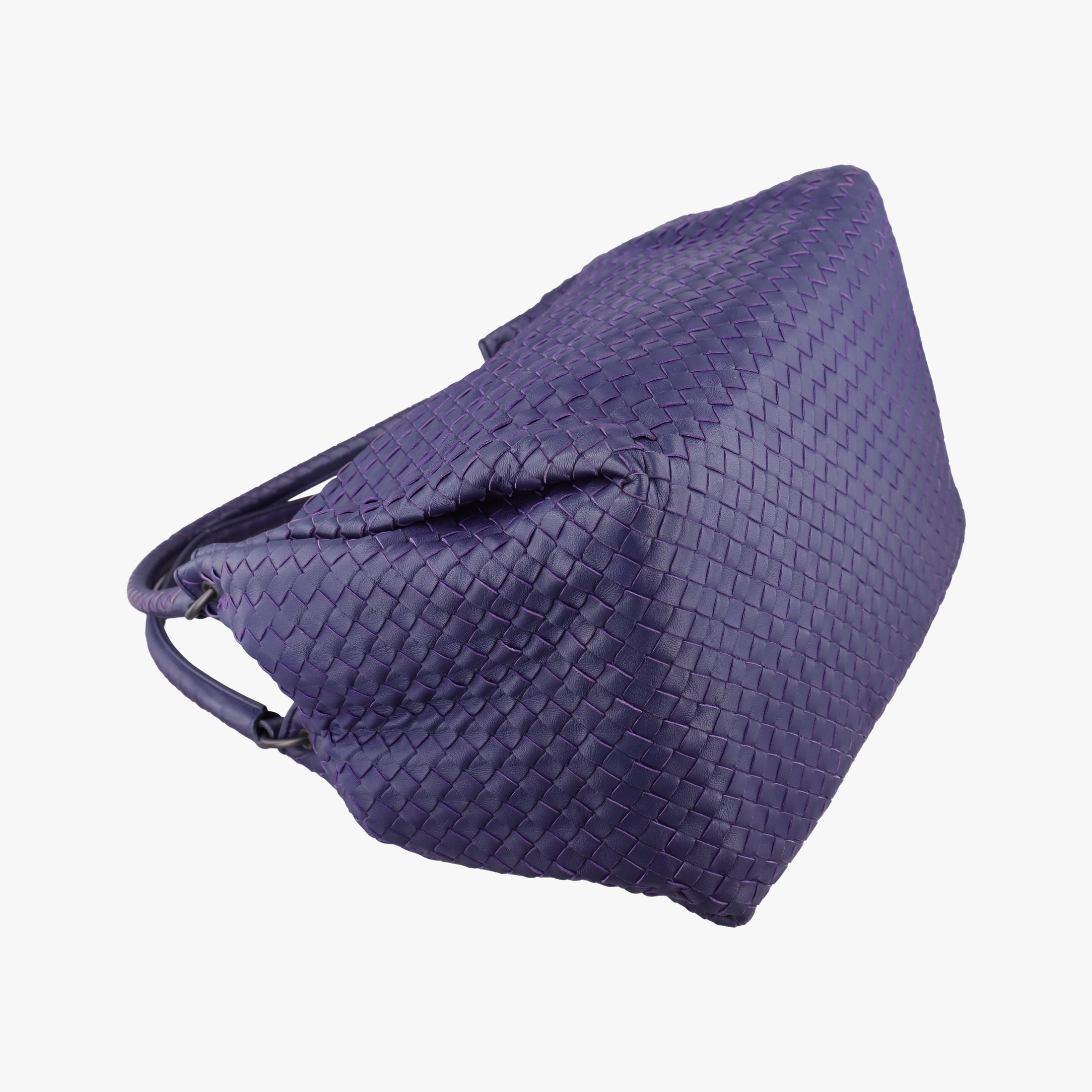 Pre-owned Bottega Veneta Parachute Intrecciato Purple lambskin  handbag | stylenewstar