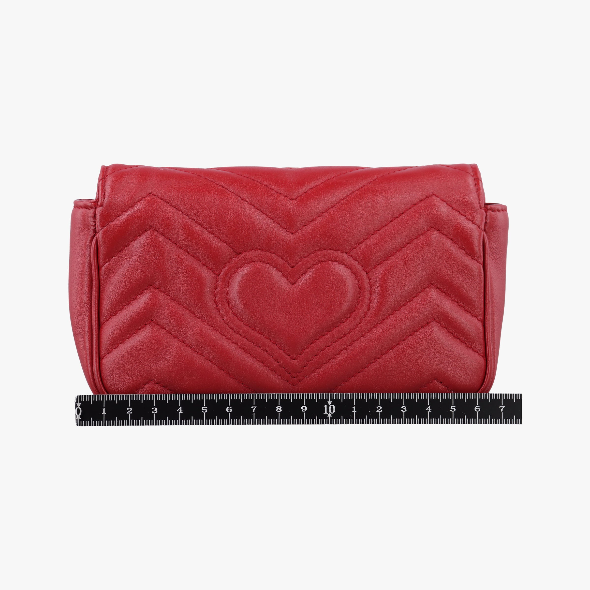 Pre-owned Gucci GG Marmont Red Leather 476433 shoulderbag | stylenewstar