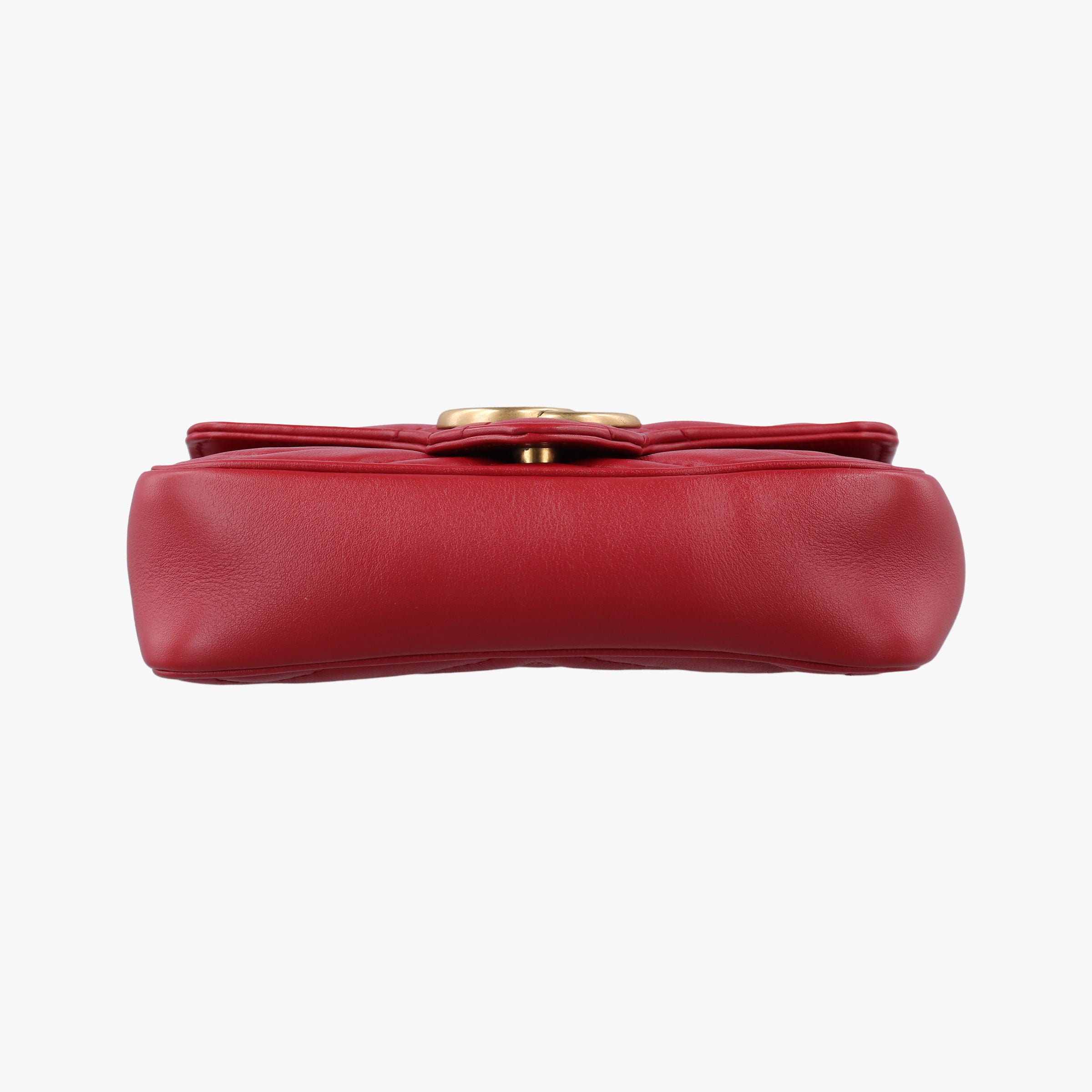 Pre-owned Gucci GG Marmont Red Leather 476433 shoulderbag | stylenewstar