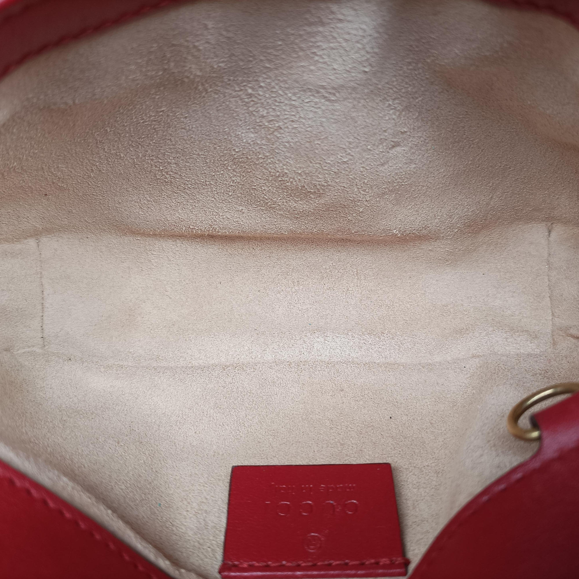 Pre-owned Gucci GG Marmont Red Leather 476433 shoulderbag | stylenewstar