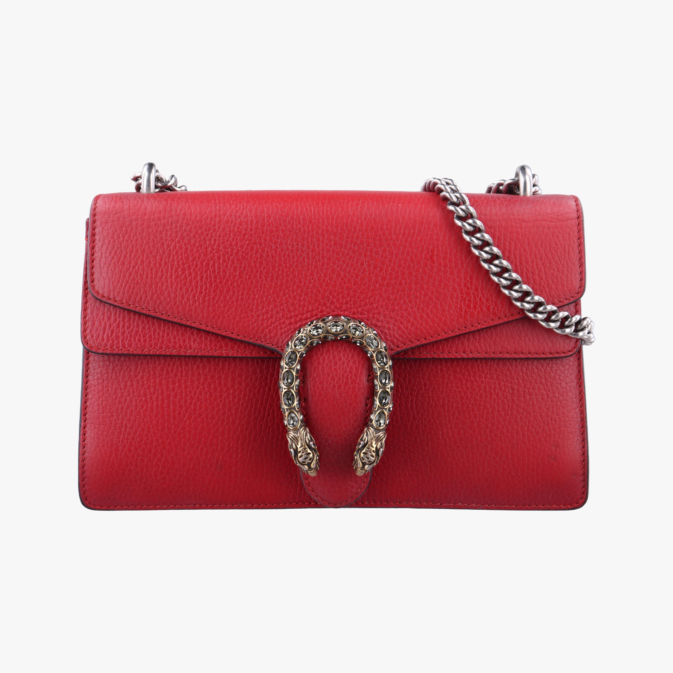Pre-owned Gucci Dionysus Red Leather 400249 shoulderbag | stylenewstar