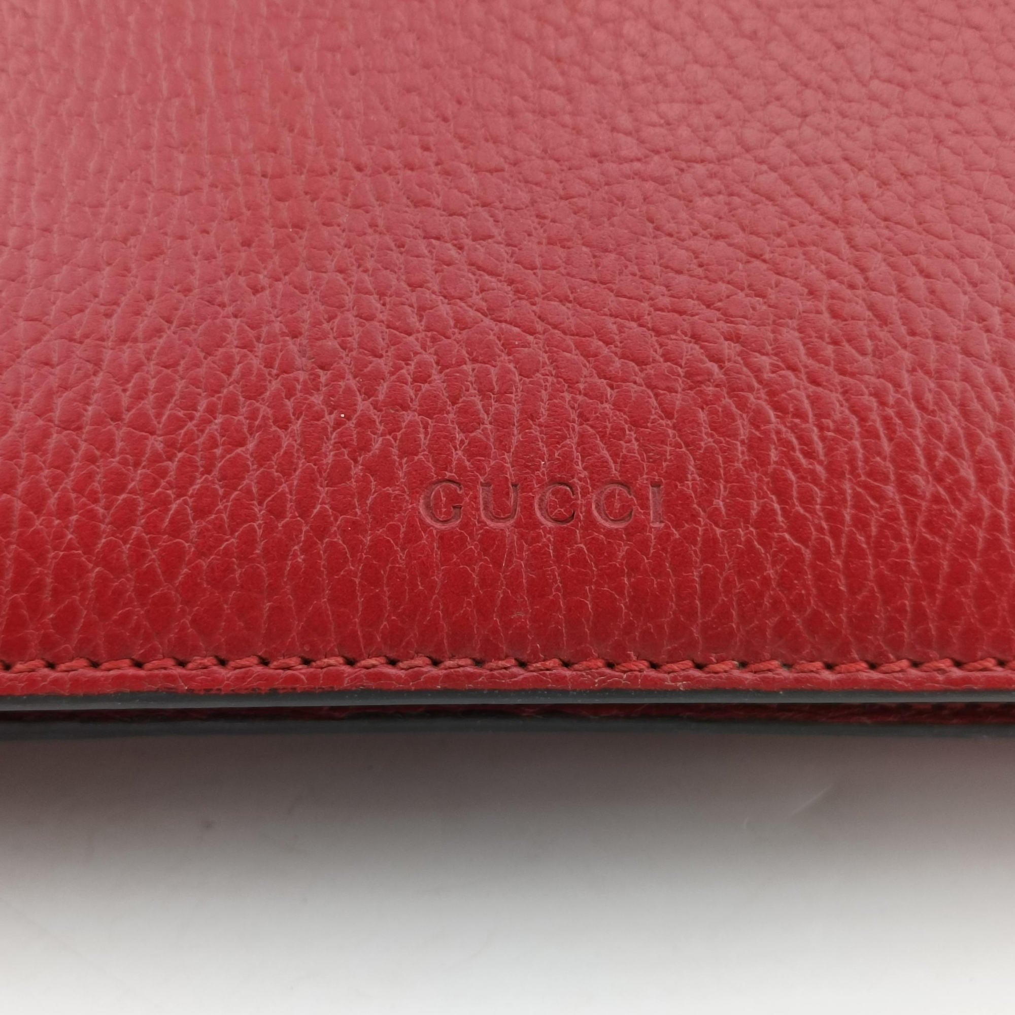 Pre-owned Gucci Dionysus Red Leather 400249 shoulderbag | stylenewstar